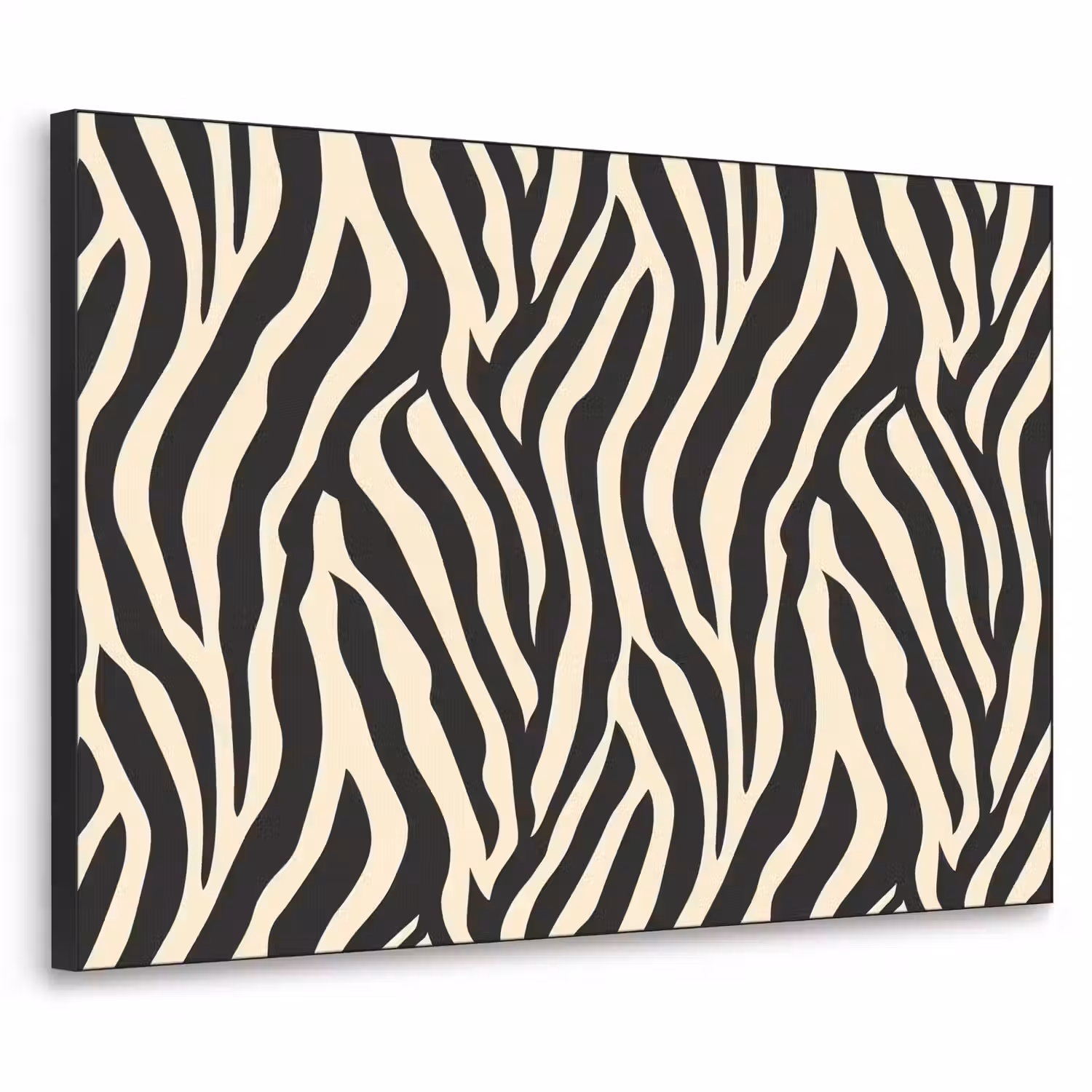 Zebra - Print - Klassiek - Zwart Textielframe zwart klein 947 -3d