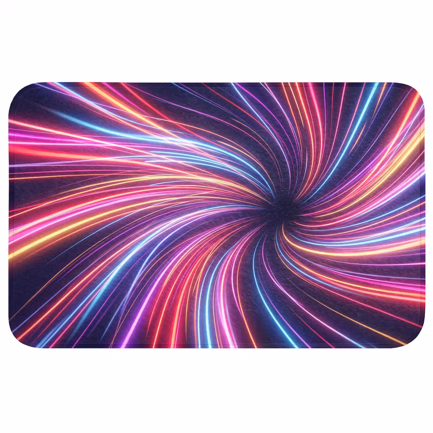 Abstract - Swirl - Futuristic - Neon Badmat middel -3d