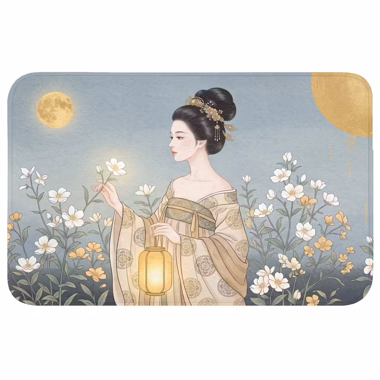 Aziatisch - Vrouw - Kimono Badmat middel -3d