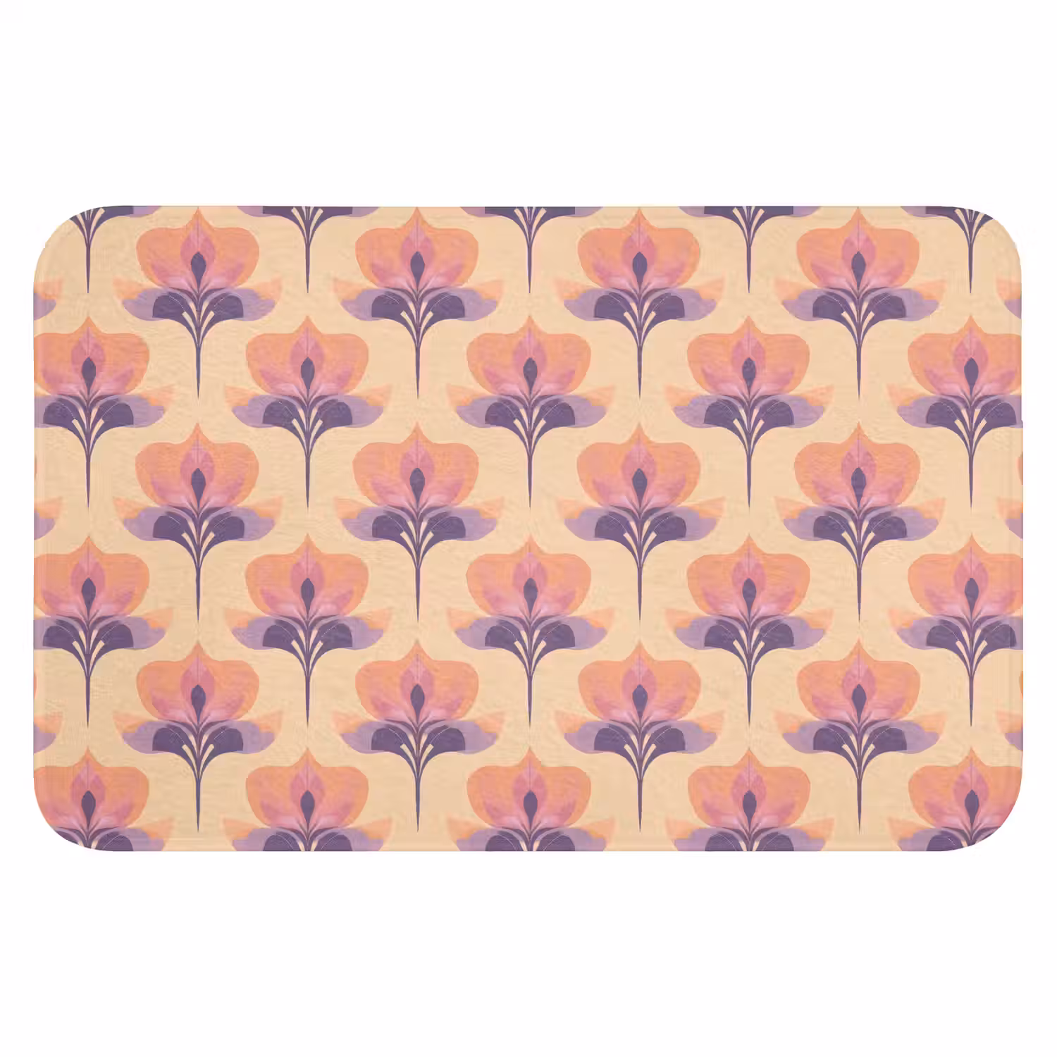 Botanisch - Patroon - Pastel Badmat klein 997 -3d