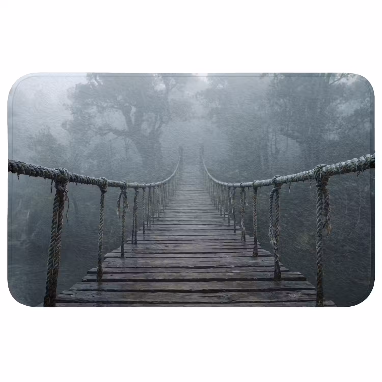 Brug - Jungle - Mist - Natuur Badmat middel -3d
