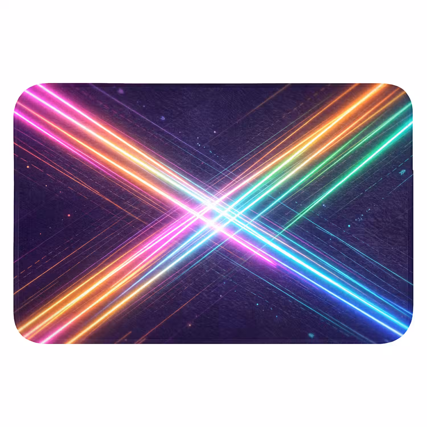 Kruisen - Lasterstralen - Neon Badmat klein -3d