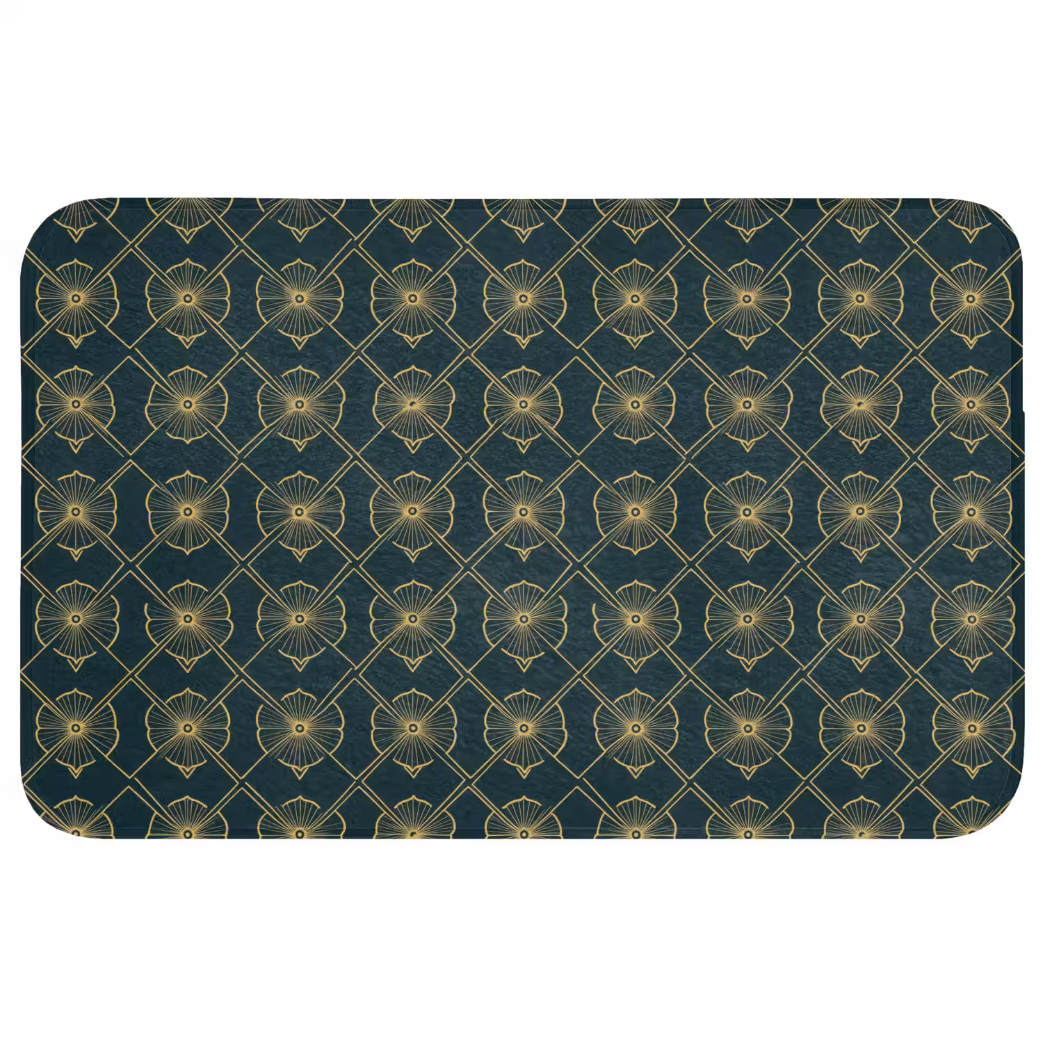 Geometrisch - Elegant - Groen Badmat middel 997 -3d
