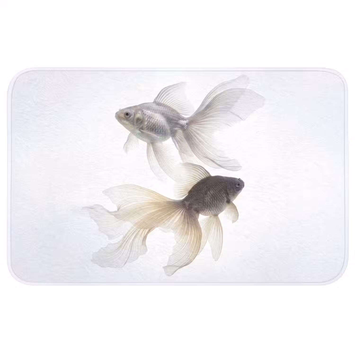 Goudvissen - Modern - Wit Badmat middel -3d