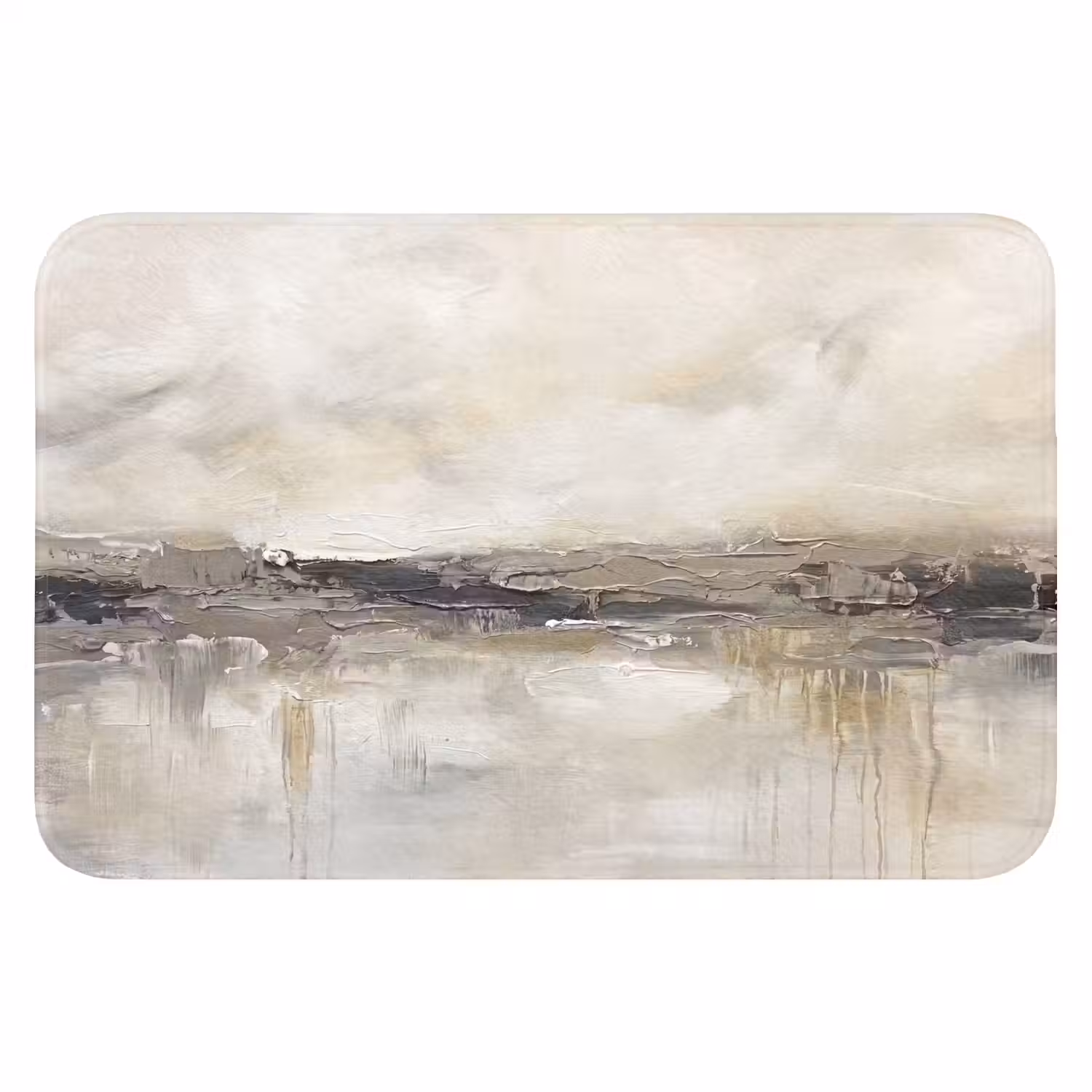 Landschap - Horizon - Natuur - Abstract - Neutraal Badmat klein -3d