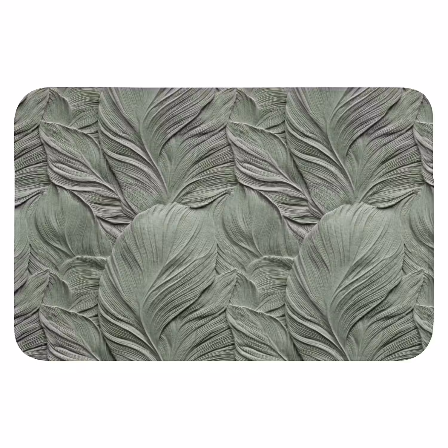 Bladeren - Textuur - Groen Badmat klein 997 -3d