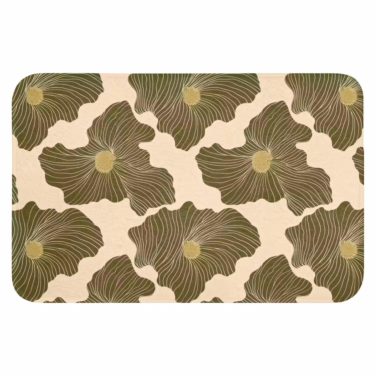 Modern - Abstract - Groen Badmat klein 997 -3d