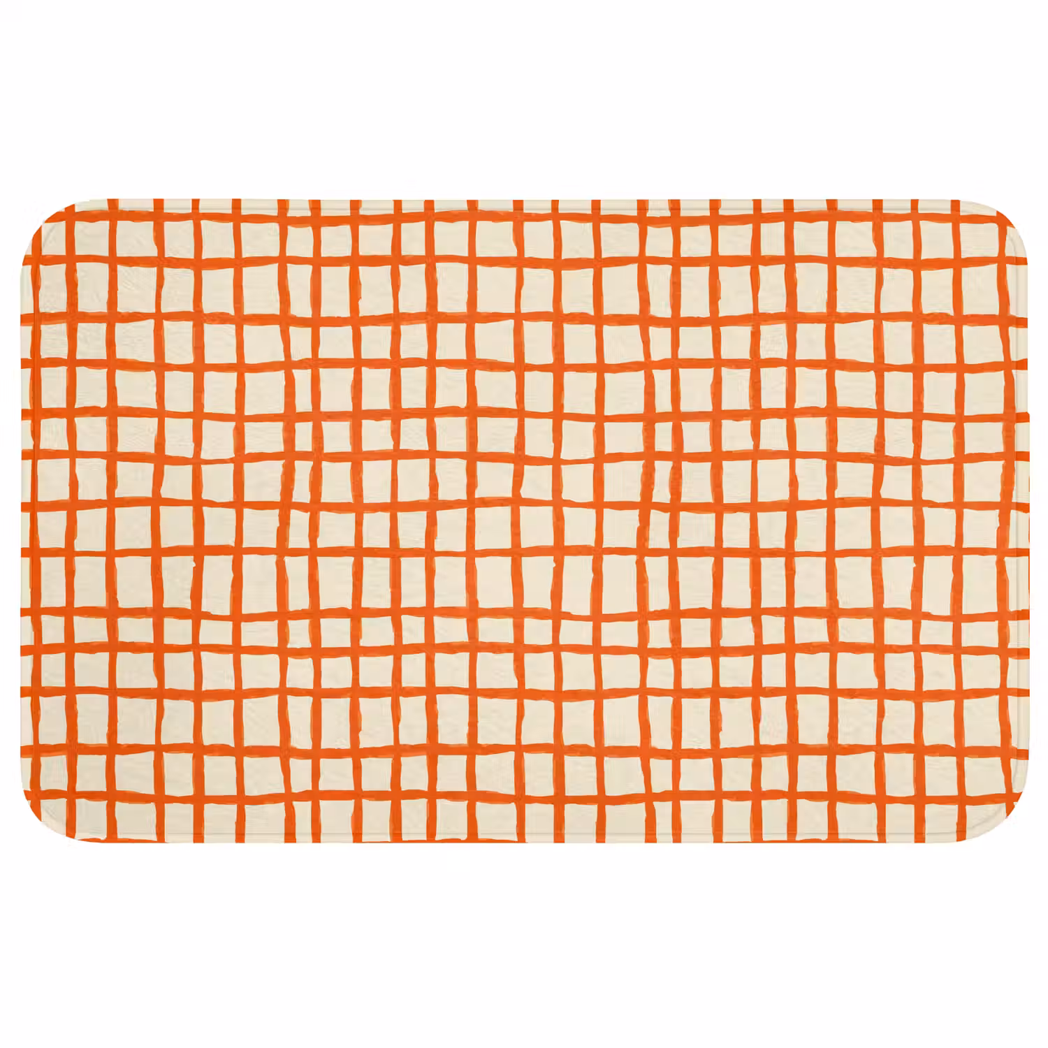 Patroon - Lijnen - Oranje Badmat middel 997 -3d