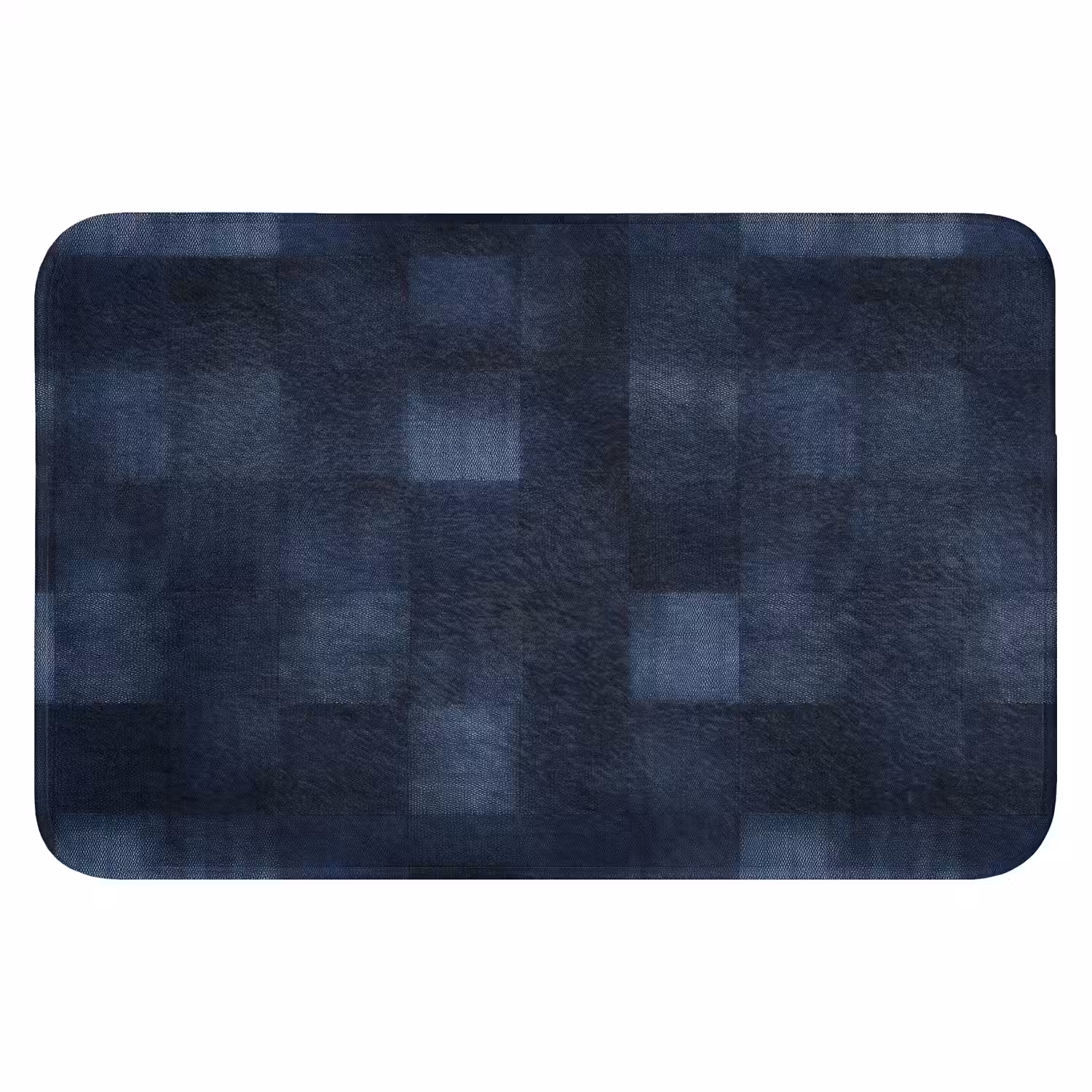 Patroon - Ruit - Marineblauw Badmat klein 997 -3d