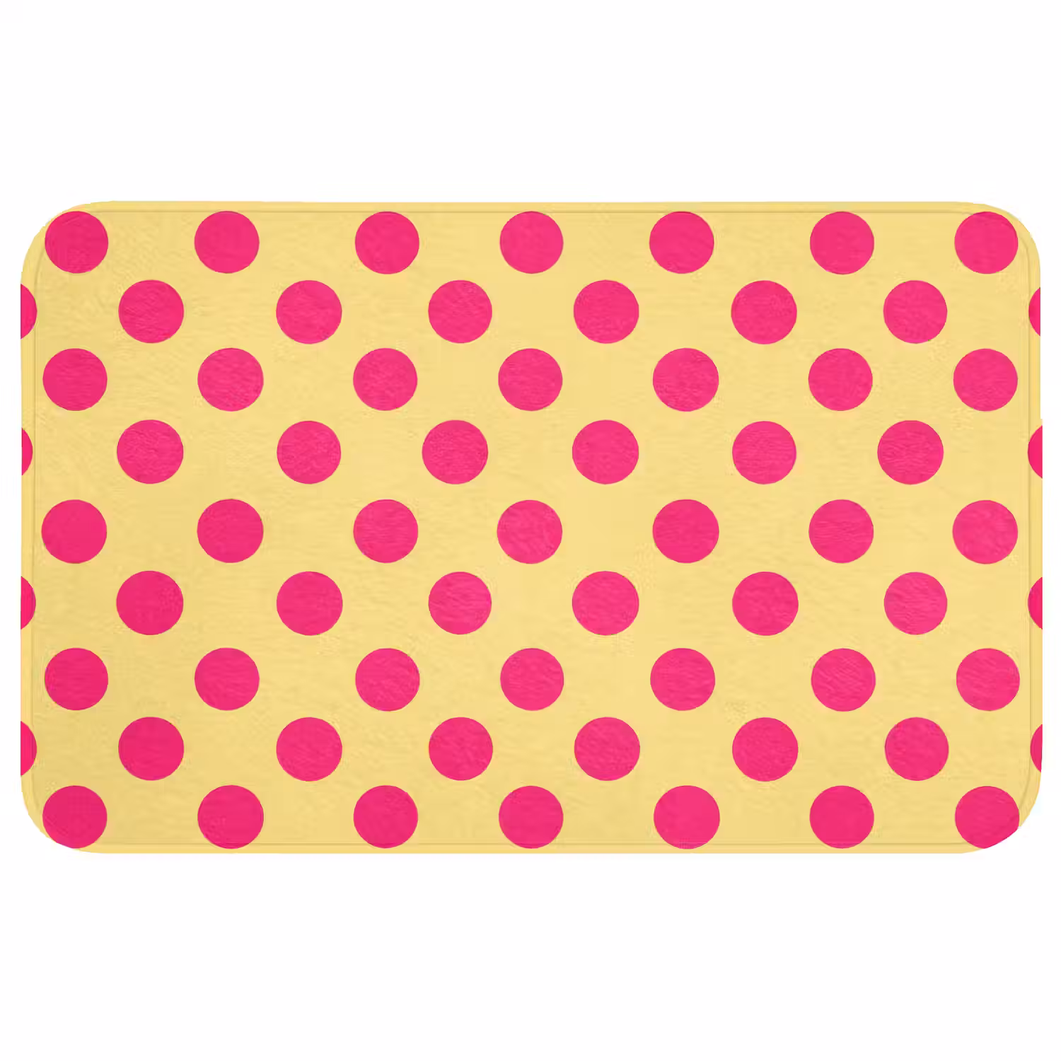 Roze - Stippen - Geel Badmat middel 997 -3d