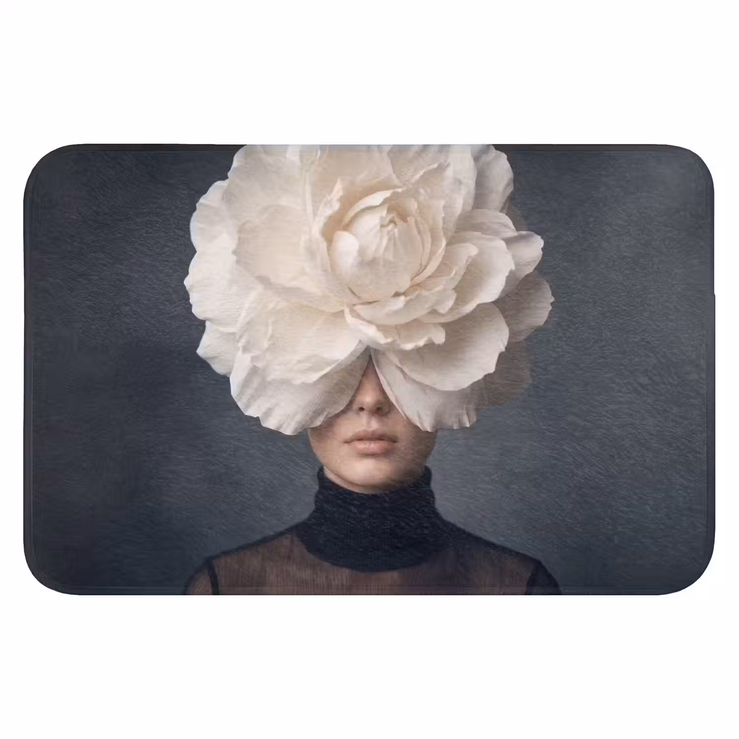 Portret - Mysterieus - Wit Badmat klein -3d