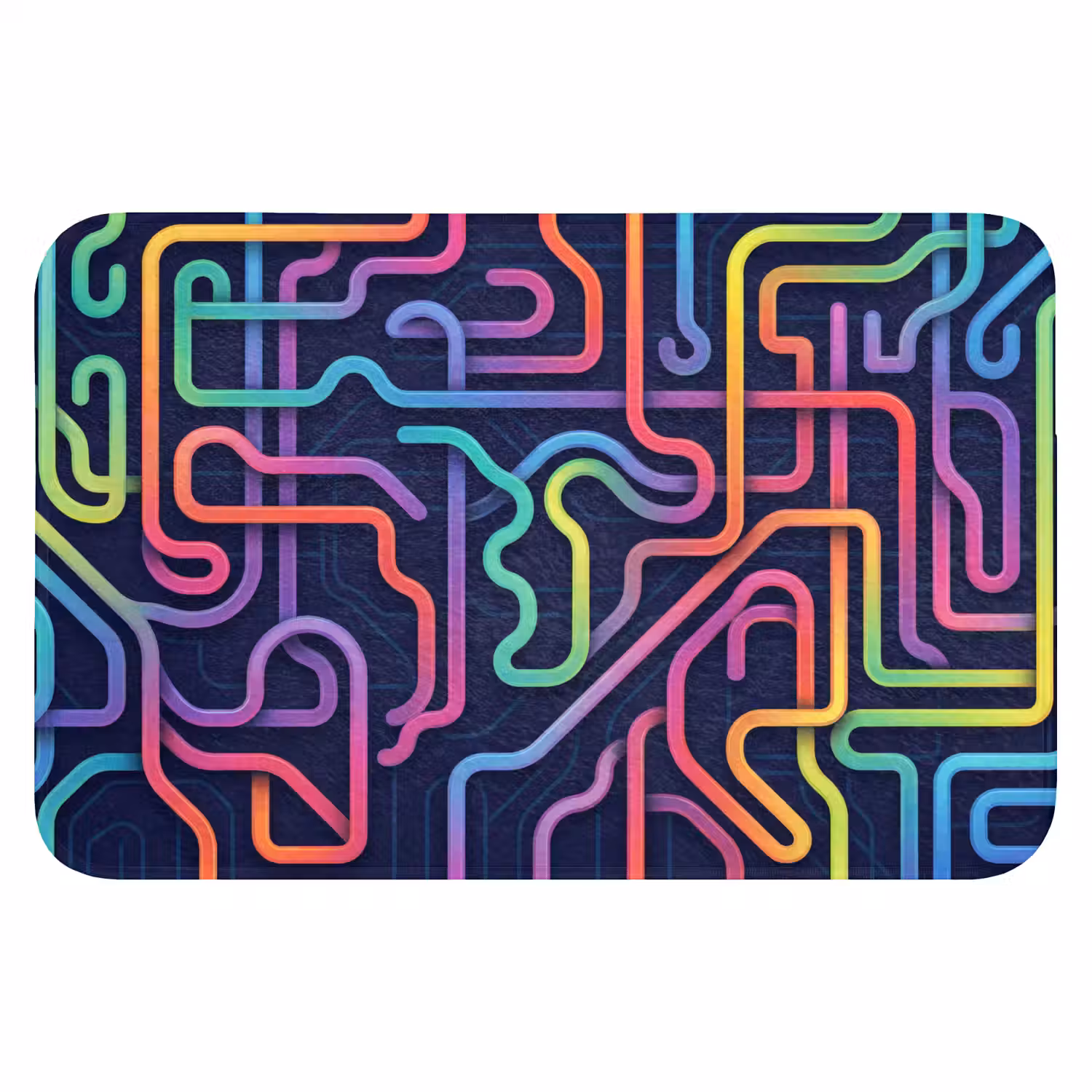 Retro - Abstract - Neon Badmat klein -3d
