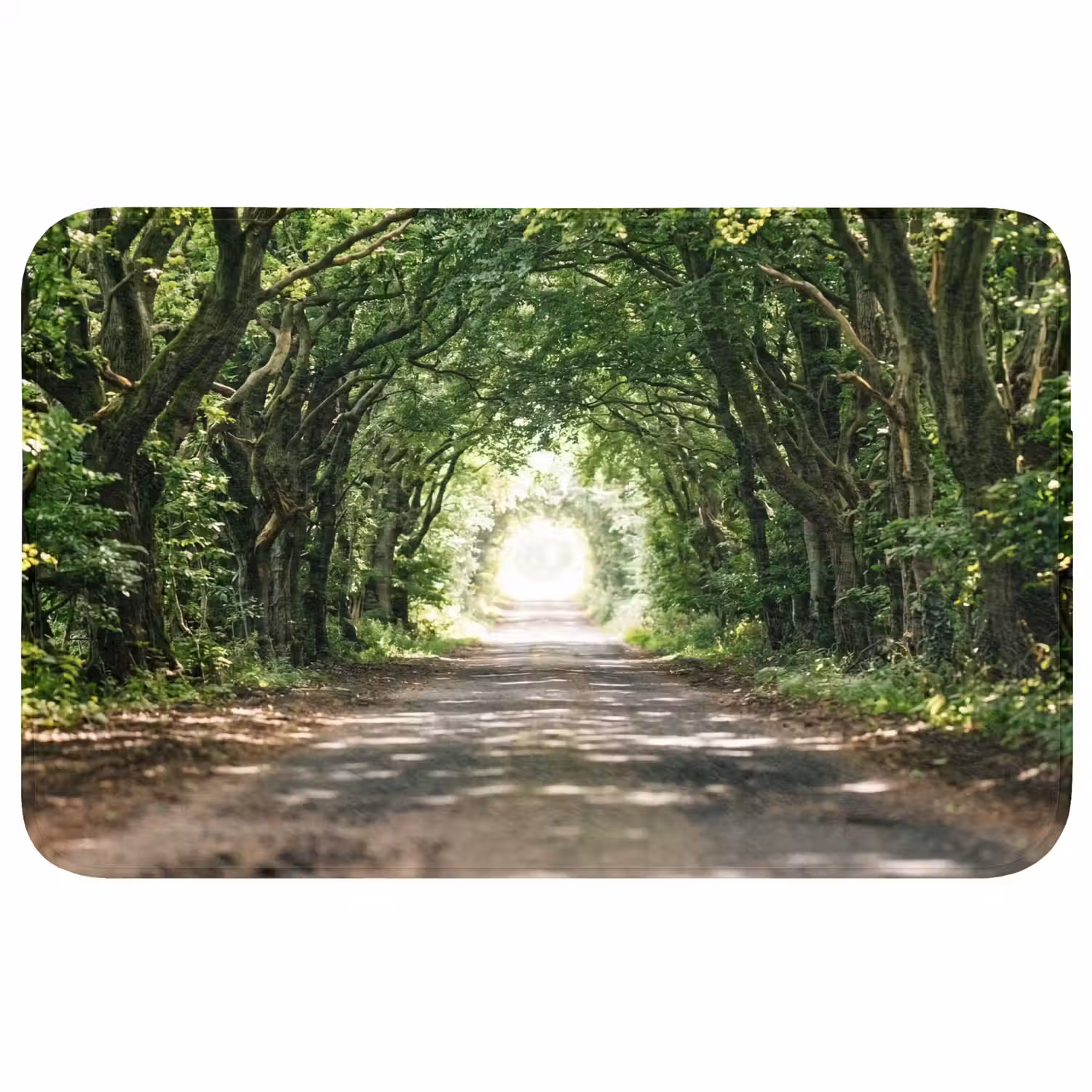 Weg - Bomen - Natuur - Groen Badmat middel -3d