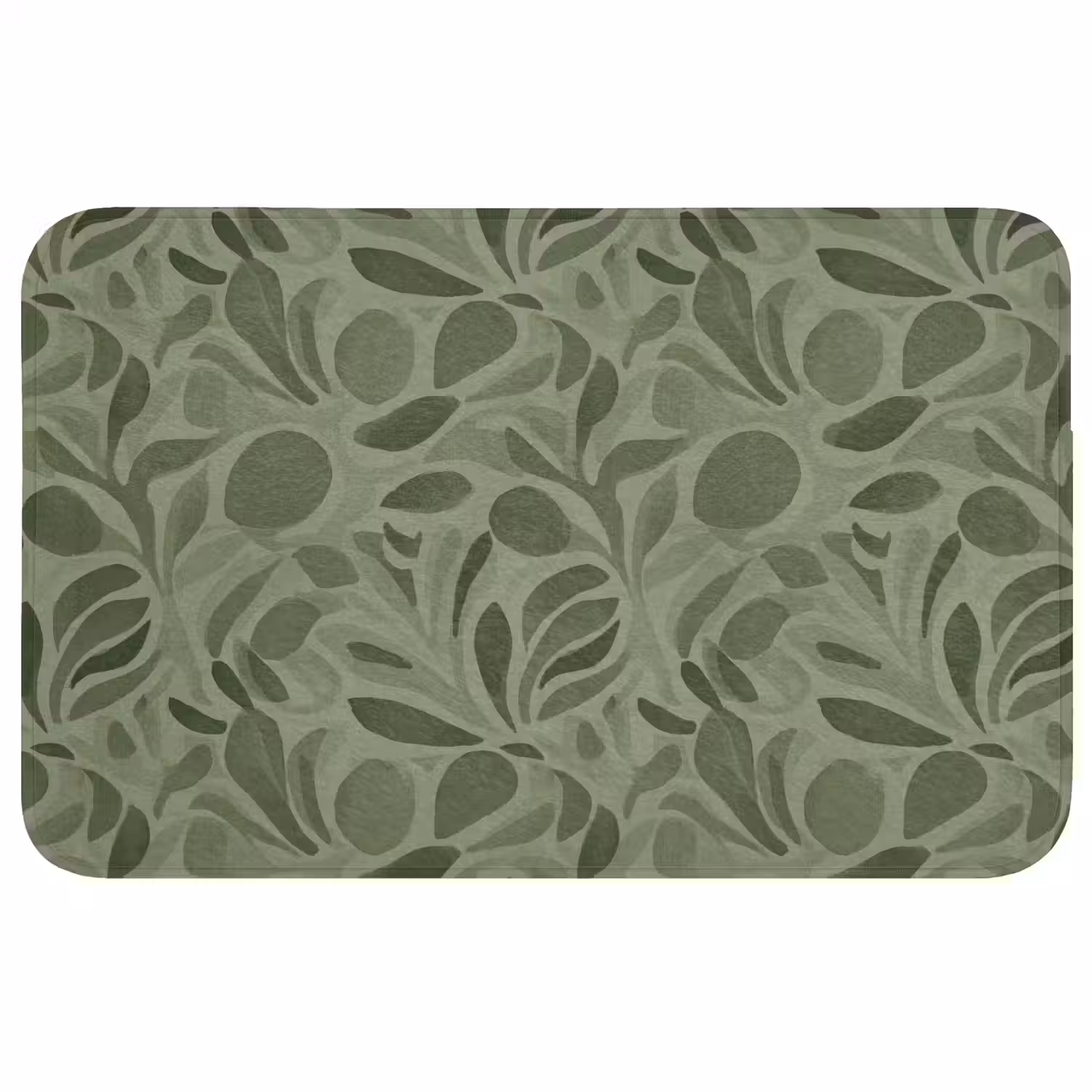 Sereen - Bladeren - Groen Badmat middel 997 -3d