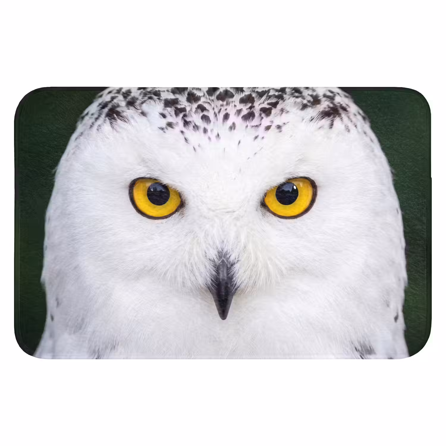 Sneeuwuil - Portret - Geel Badmat klein -3d