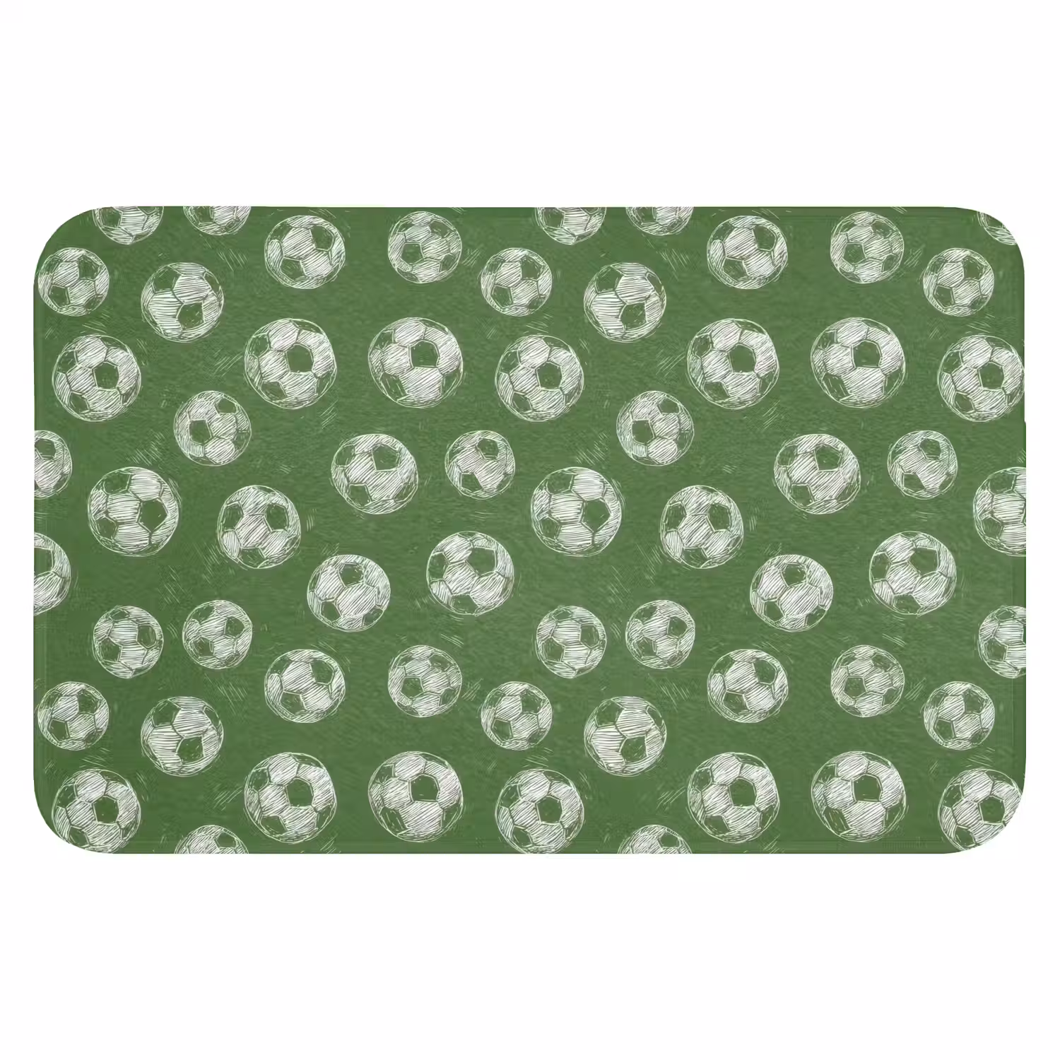 Voetbal - Sport - Groen Badmat klein 997 -3d