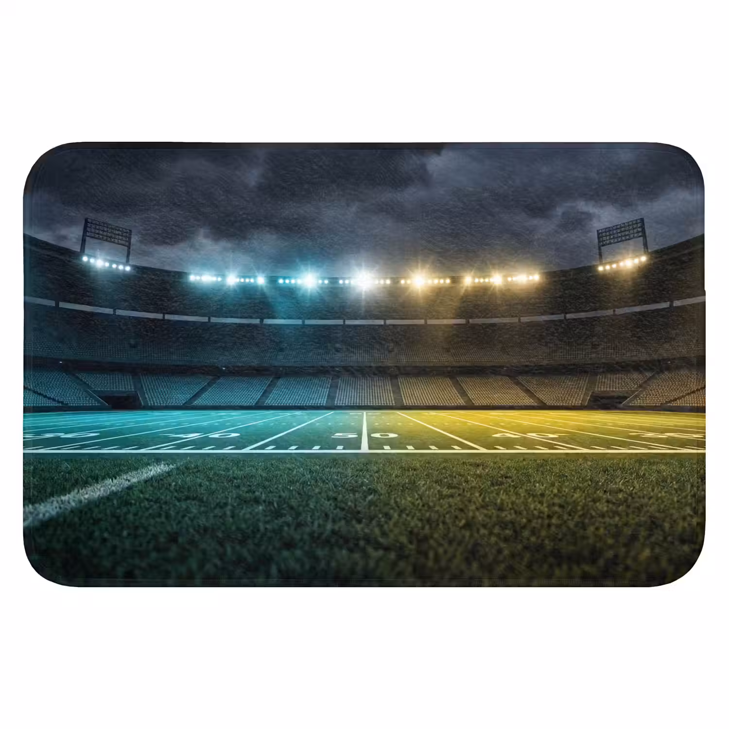 Voetbal - Stadion - Nacht - Modern Badmat klein -3d