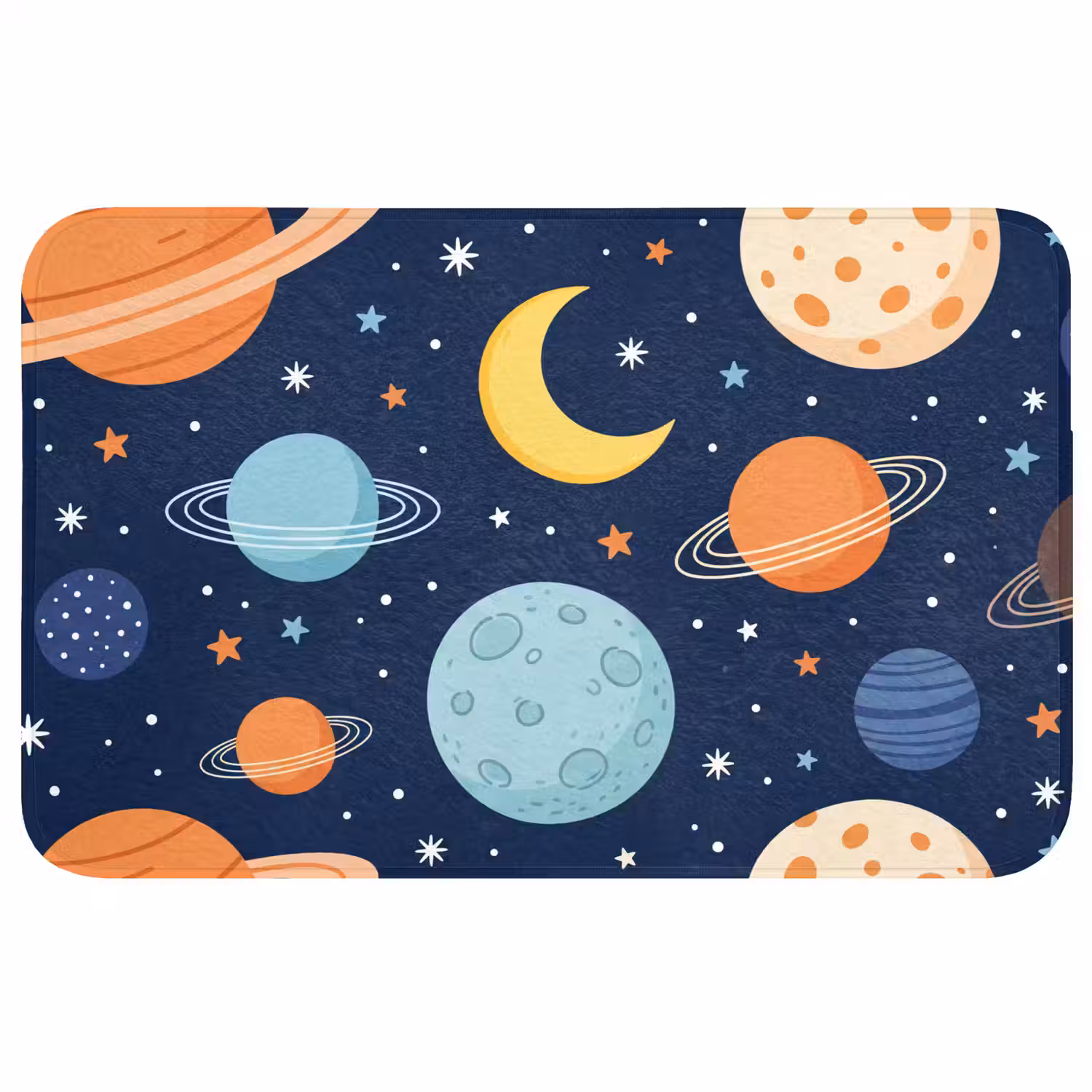 Ruimte - Planeten - Kleurrijk Badmat middel -3d
