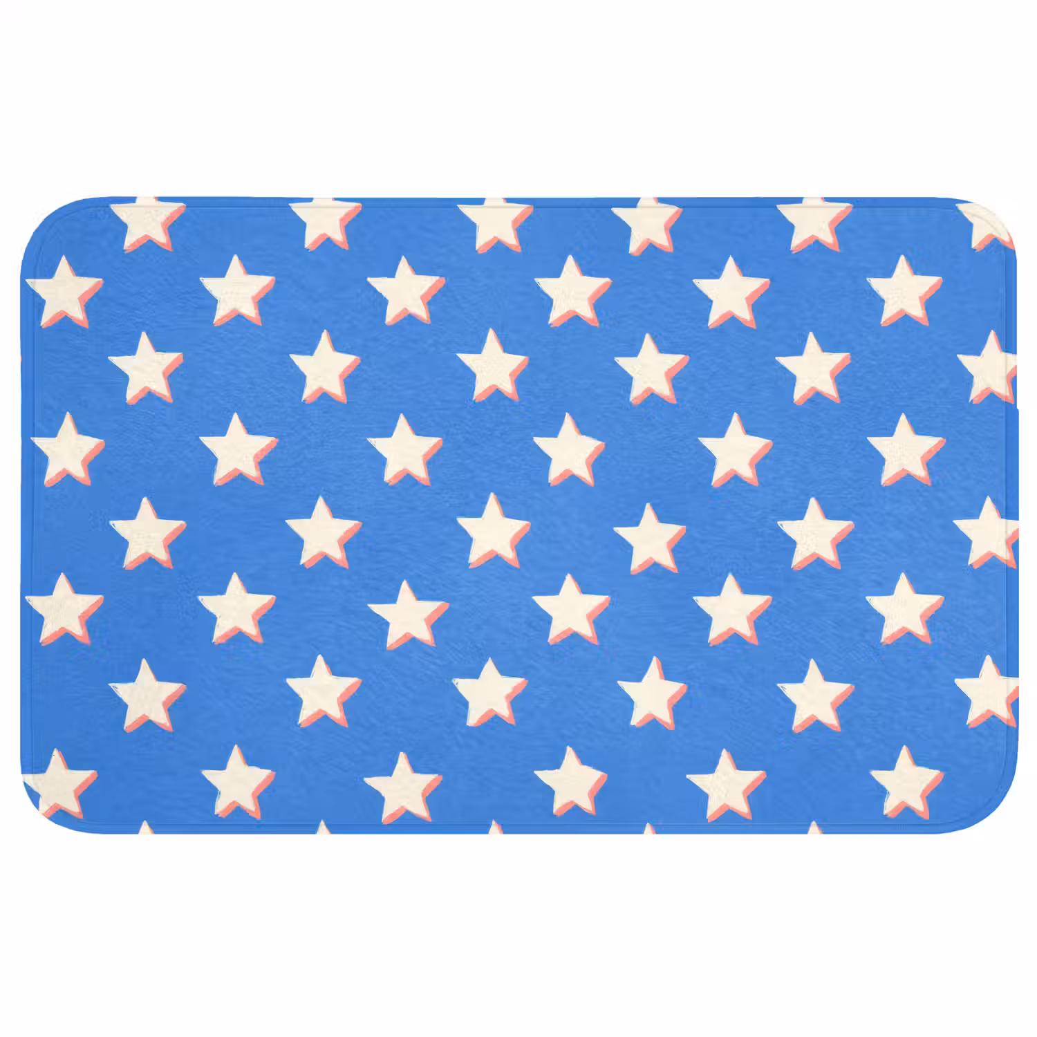 Sterren - Patroon - Blauw Badmat middel 997 -3d