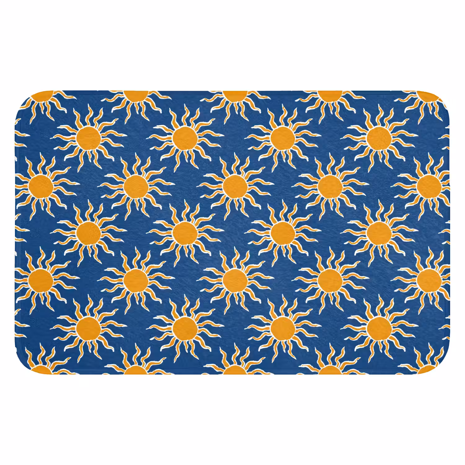 Zon - Patroon - Blauw Badmat klein 997 -3d