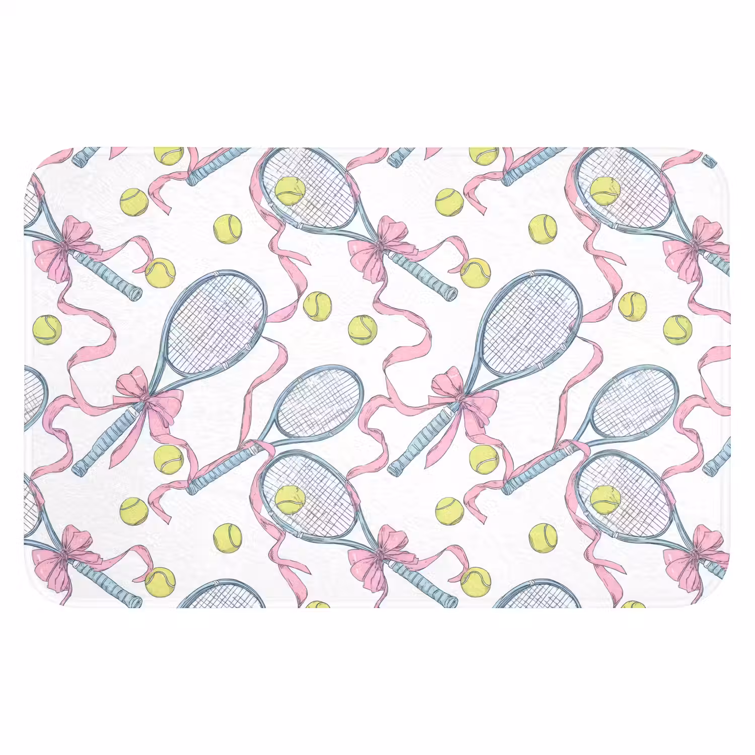 Tennis - Strikken - Kleurrijk Badmat klein 997 -3d