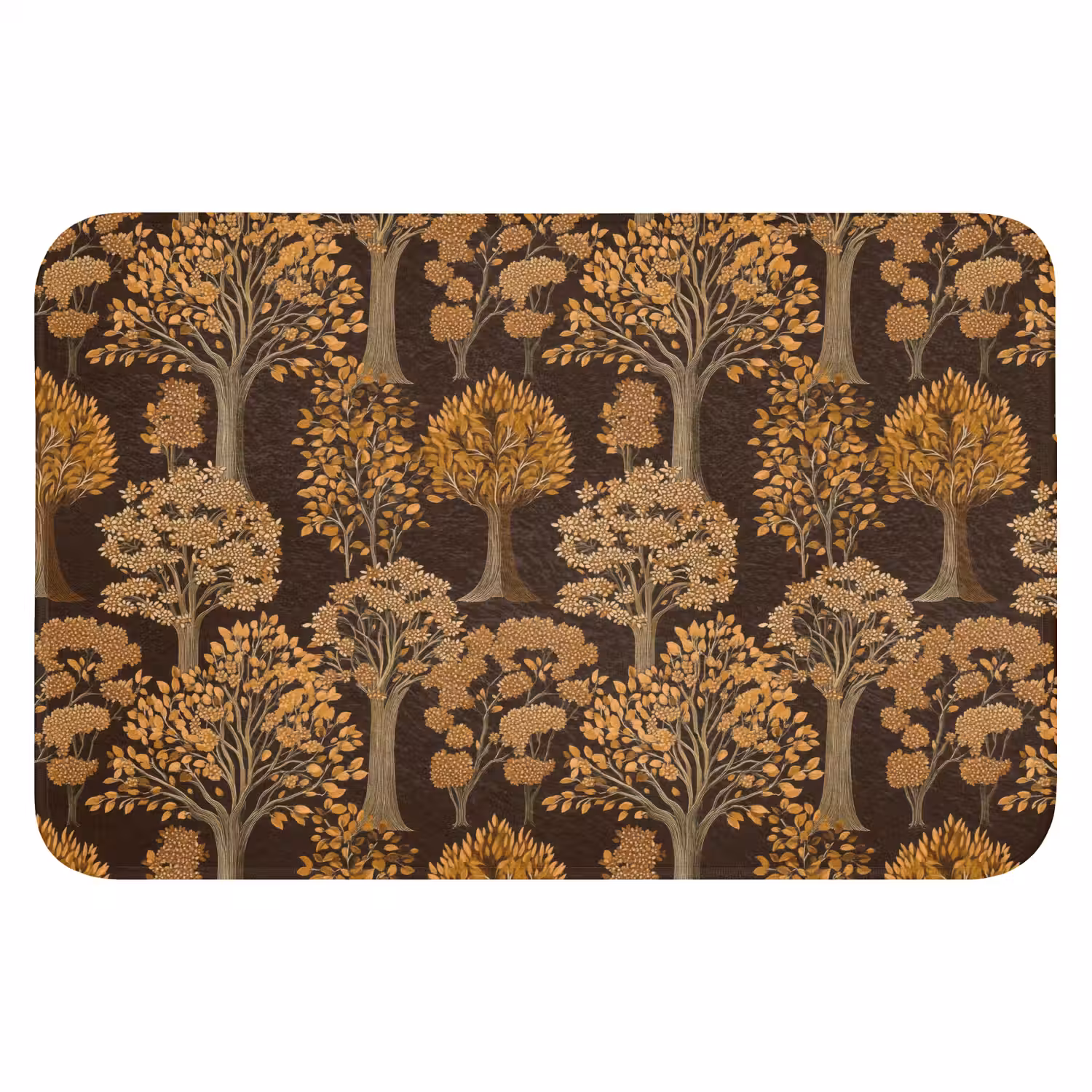 Bomen - Patroon - Bruin Badmat klein 997 -3d