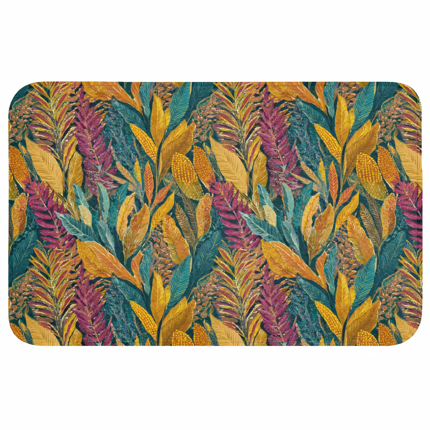 Tropische - Botanisch - Patroon - Kleurrijk - Exotisch Badmat middel 997 -3d