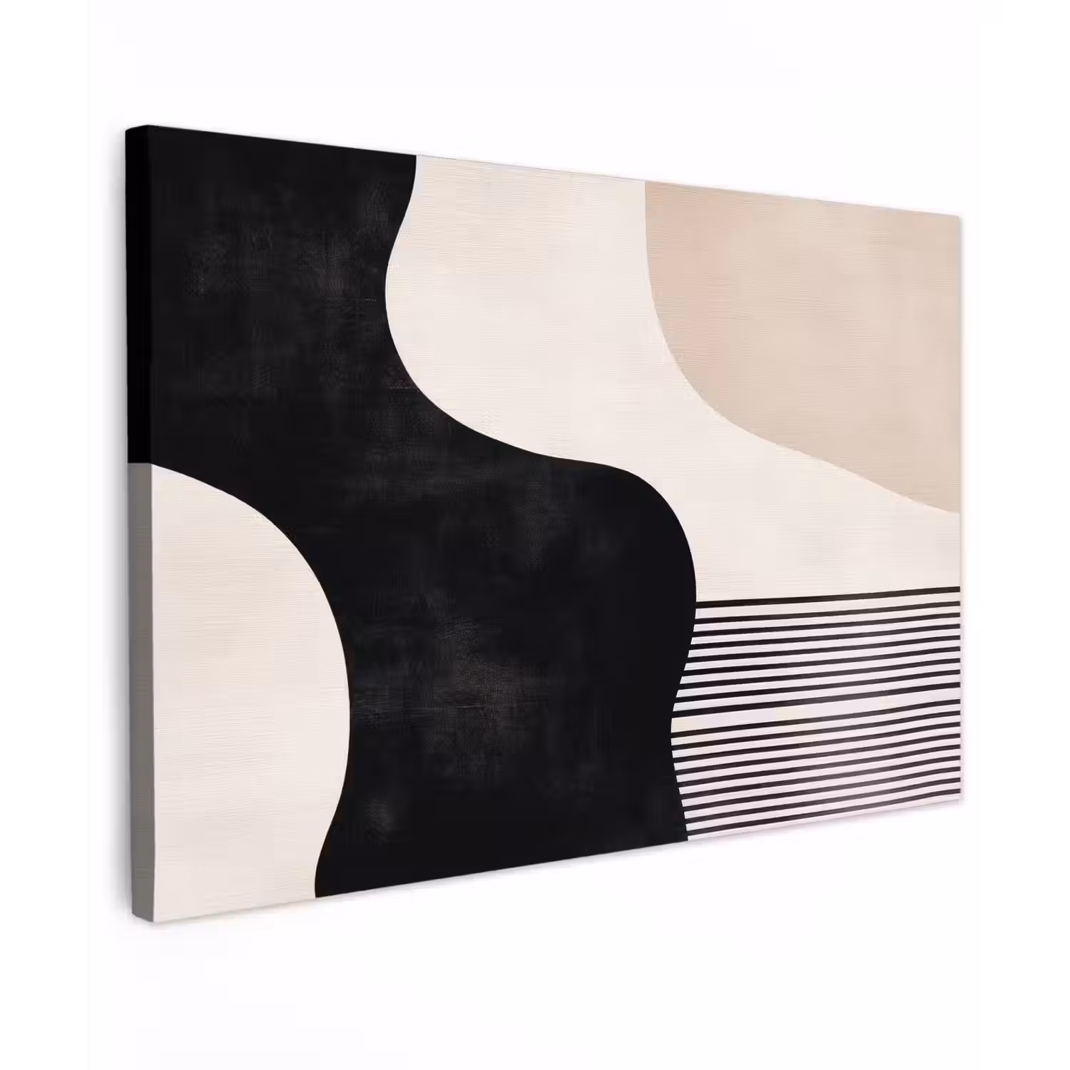 Abstract - Japandi - Beige - Modern canvas 2cm klein -z3d