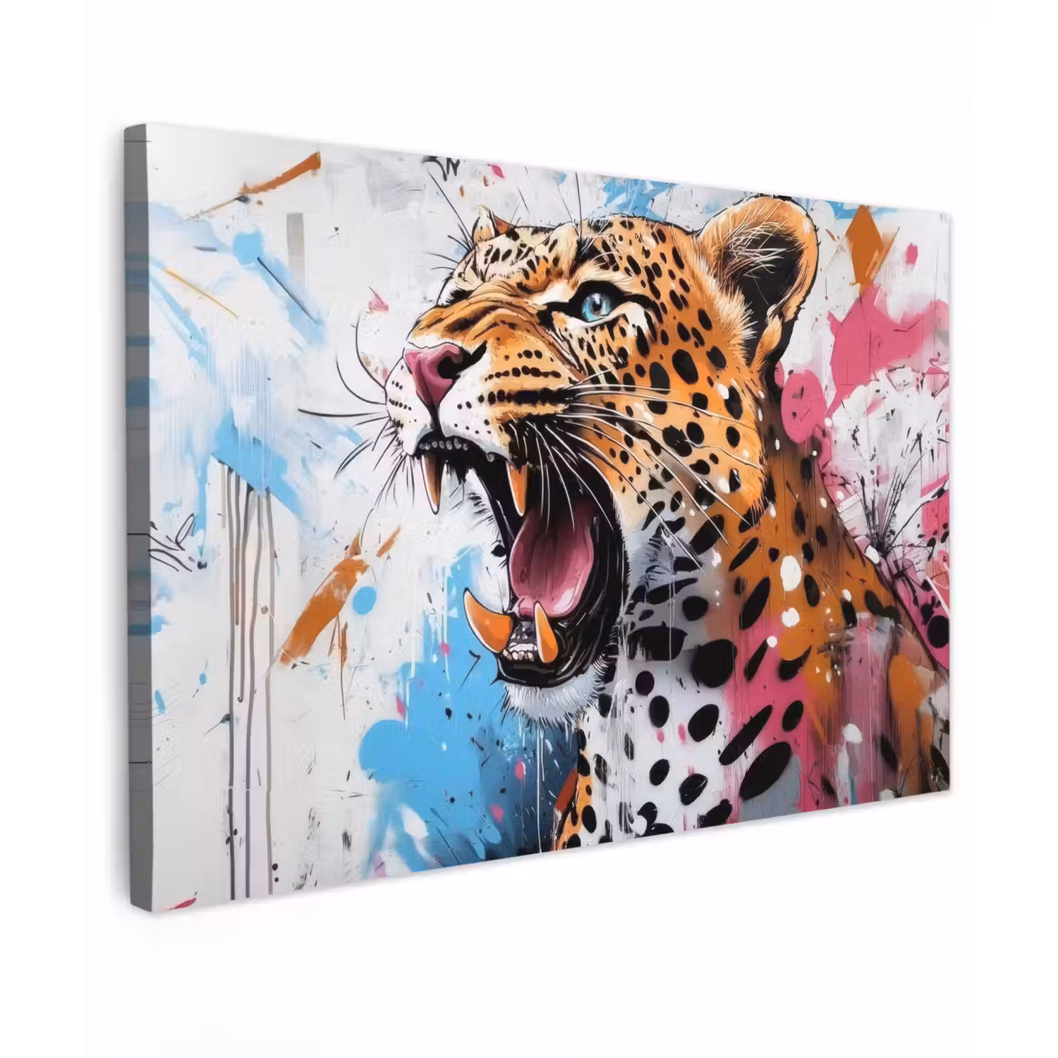 Abstract - Luipaard - Kleurrijk canvas 2cm klein -z3d