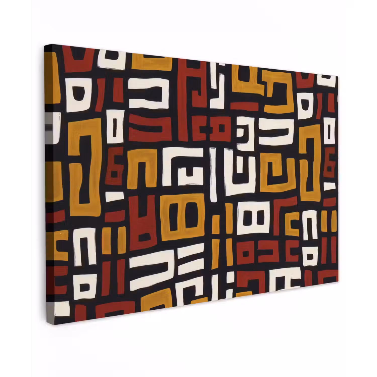 Abstract - Patroon - Rood canvas 2cm klein -z3d
