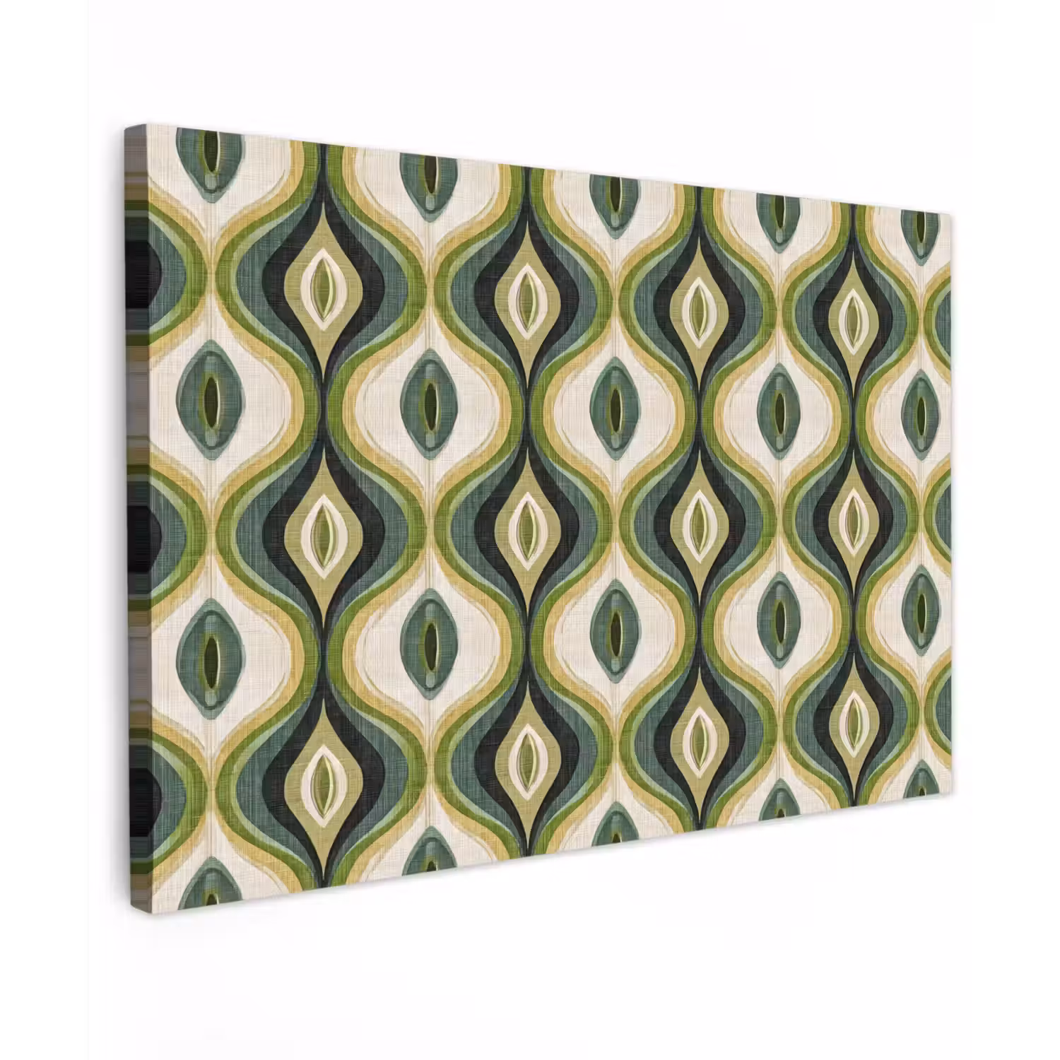 Abstract - Ritmisch - Groen canvas 2cm klein 34 -z3d