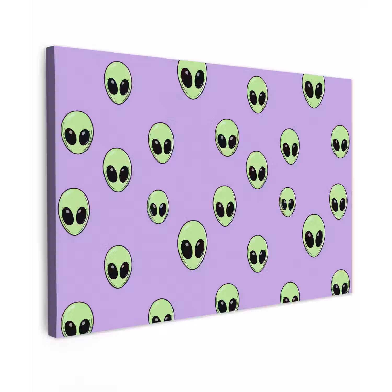 Alien - Retro - Lila canvas 2cm klein 34 -z3d