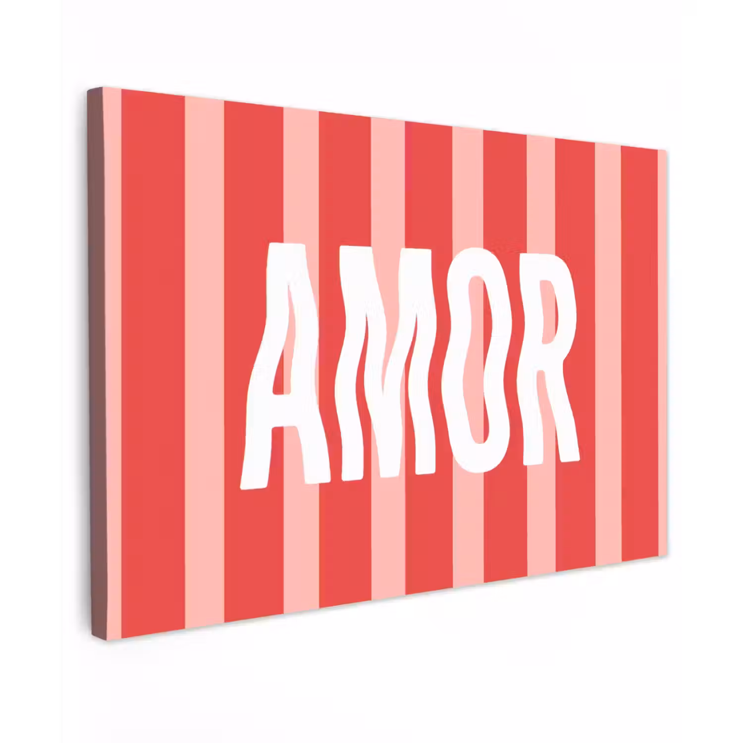 Amor - Strepen - Rood - Roze canvas 2cm klein -z3d