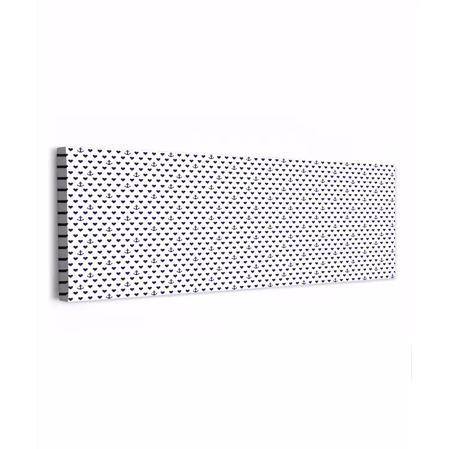 Anker - Hart - Blauw - Wit canvas 2cm klein 828 -z3d