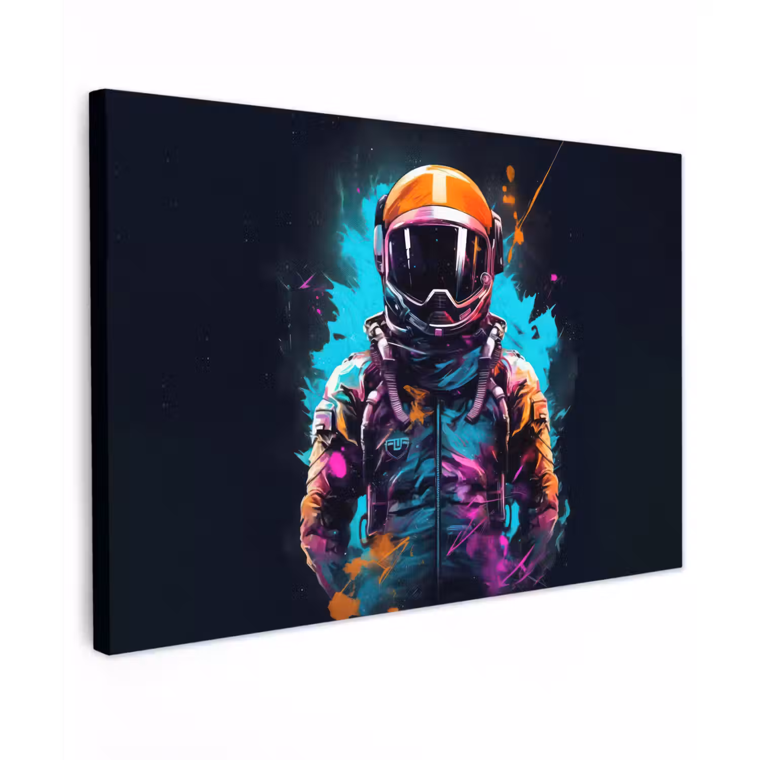 Astronaut - Neon - Gaming - Ruimte canvas 2cm klein -z3d