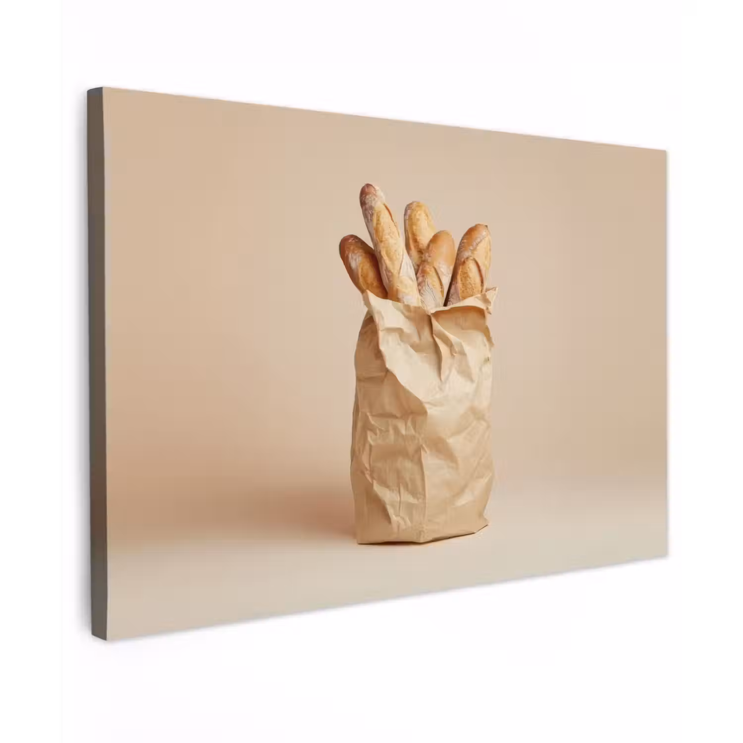 Baguette - Brood - Stokbrood - Beige canvas 2cm klein -z3d