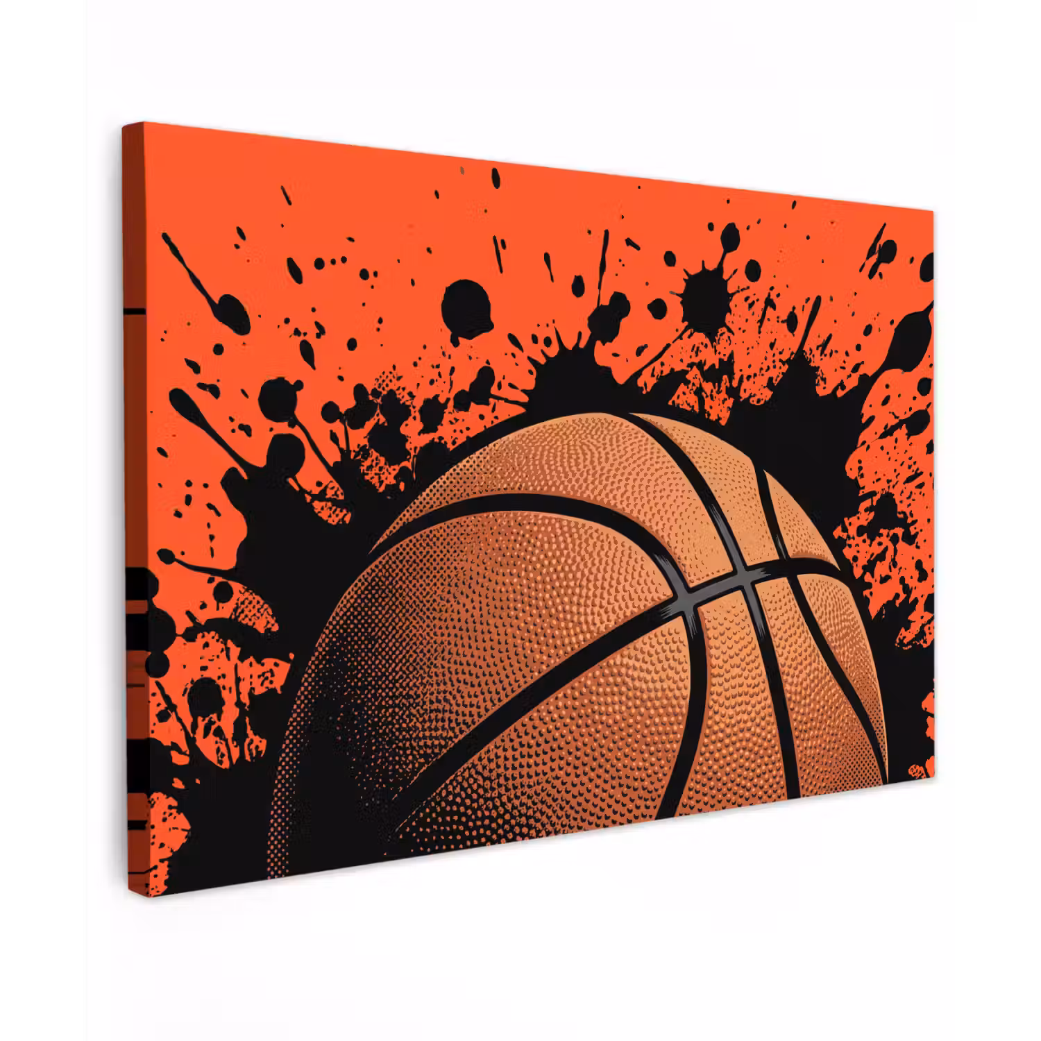 Basketbal - Verf - Sport - Oranje canvas 2cm klein -z3d