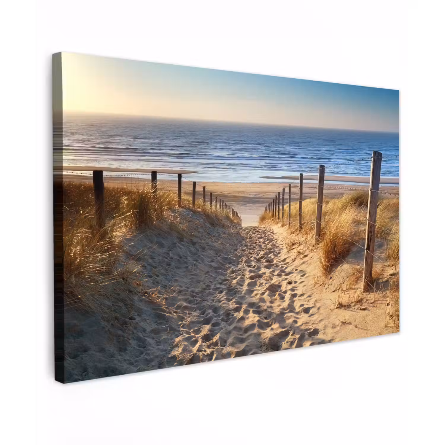 Strand - Zee - Nederland - Duinen - Zon canvas 2cm klein -z3d