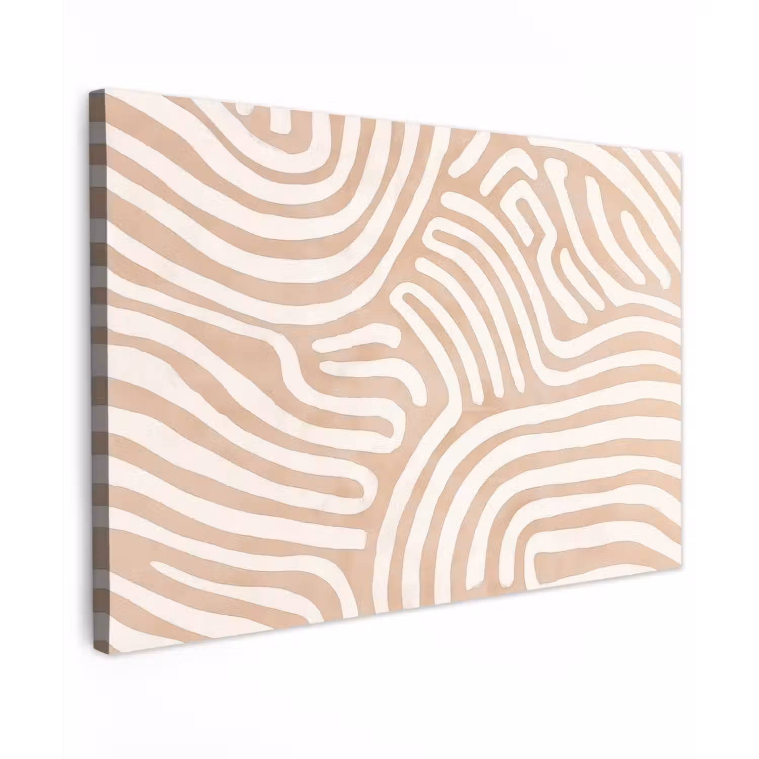 Beige - Aardspatroon canvas 2cm klein -z3d