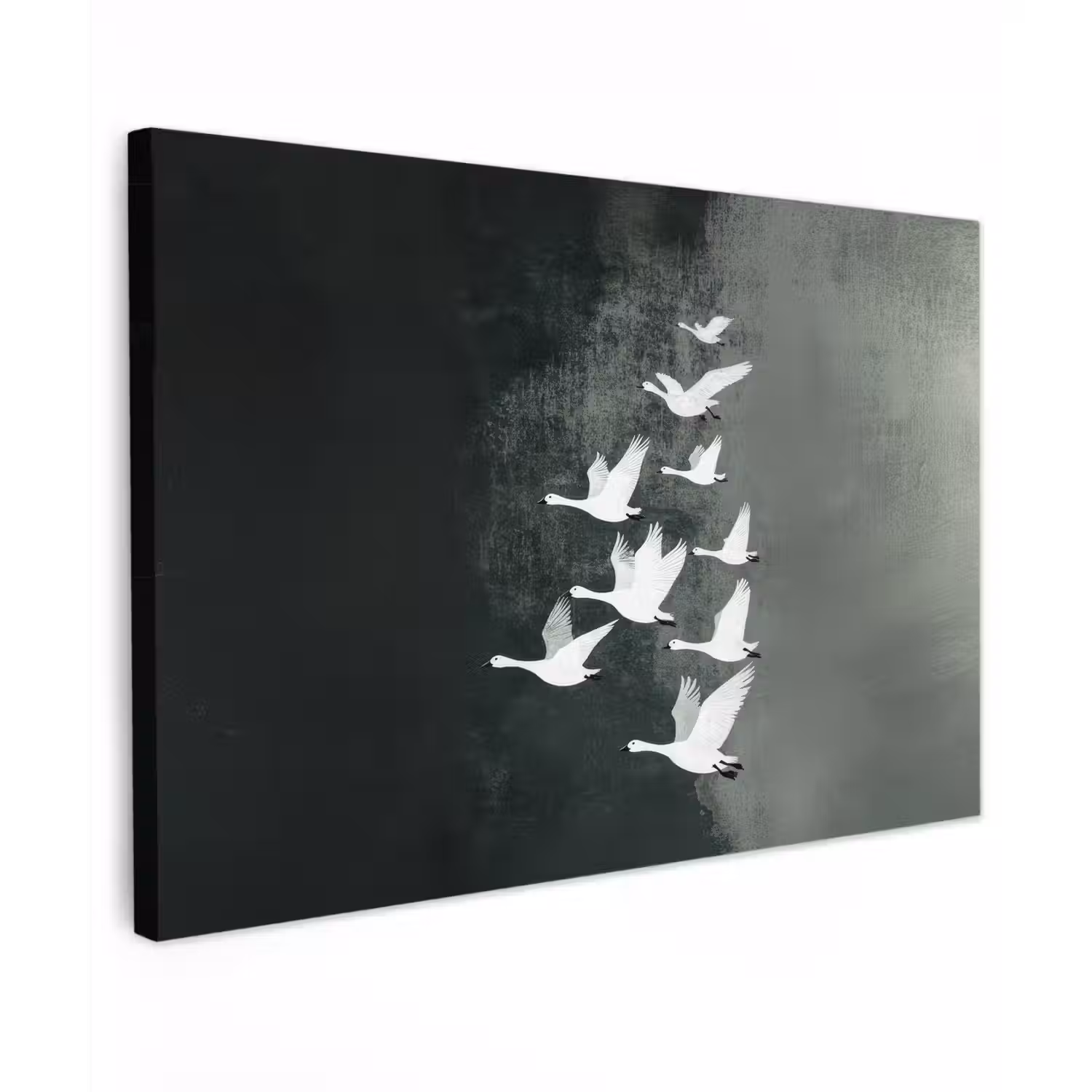 Vogel - Japandi - Groen canvas 2cm klein -z3d