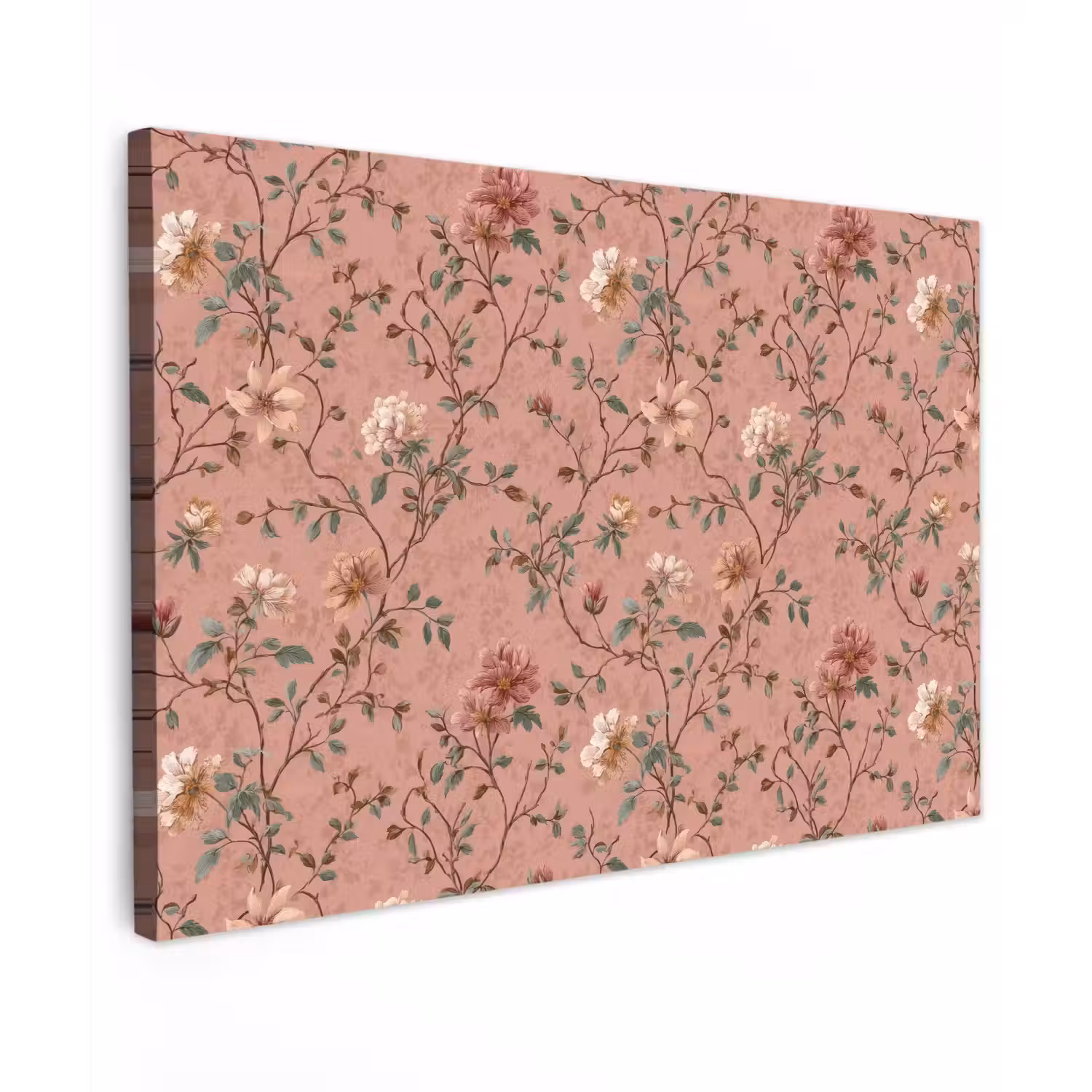 Botanisch - Bloemen - Roze canvas 2cm klein 34 -z3d