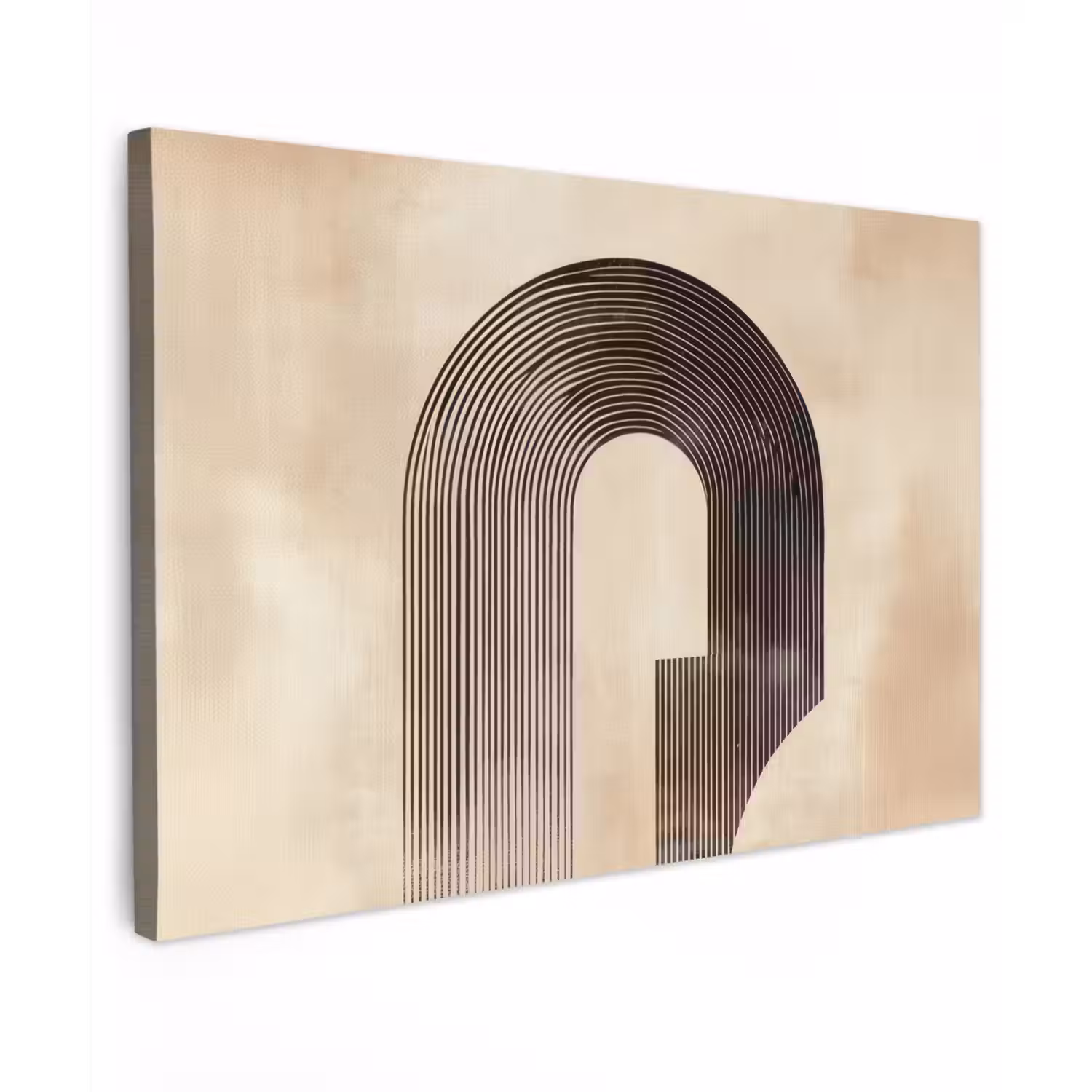 Boog - Strepen - Minimalistisch - Zwart canvas 2cm klein -z3d