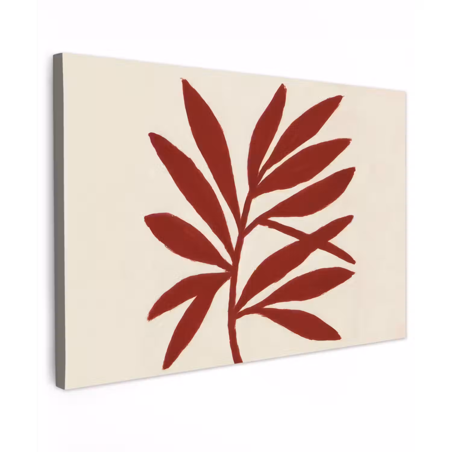 Tak - Bladeren - Rood canvas 2cm klein -z3d