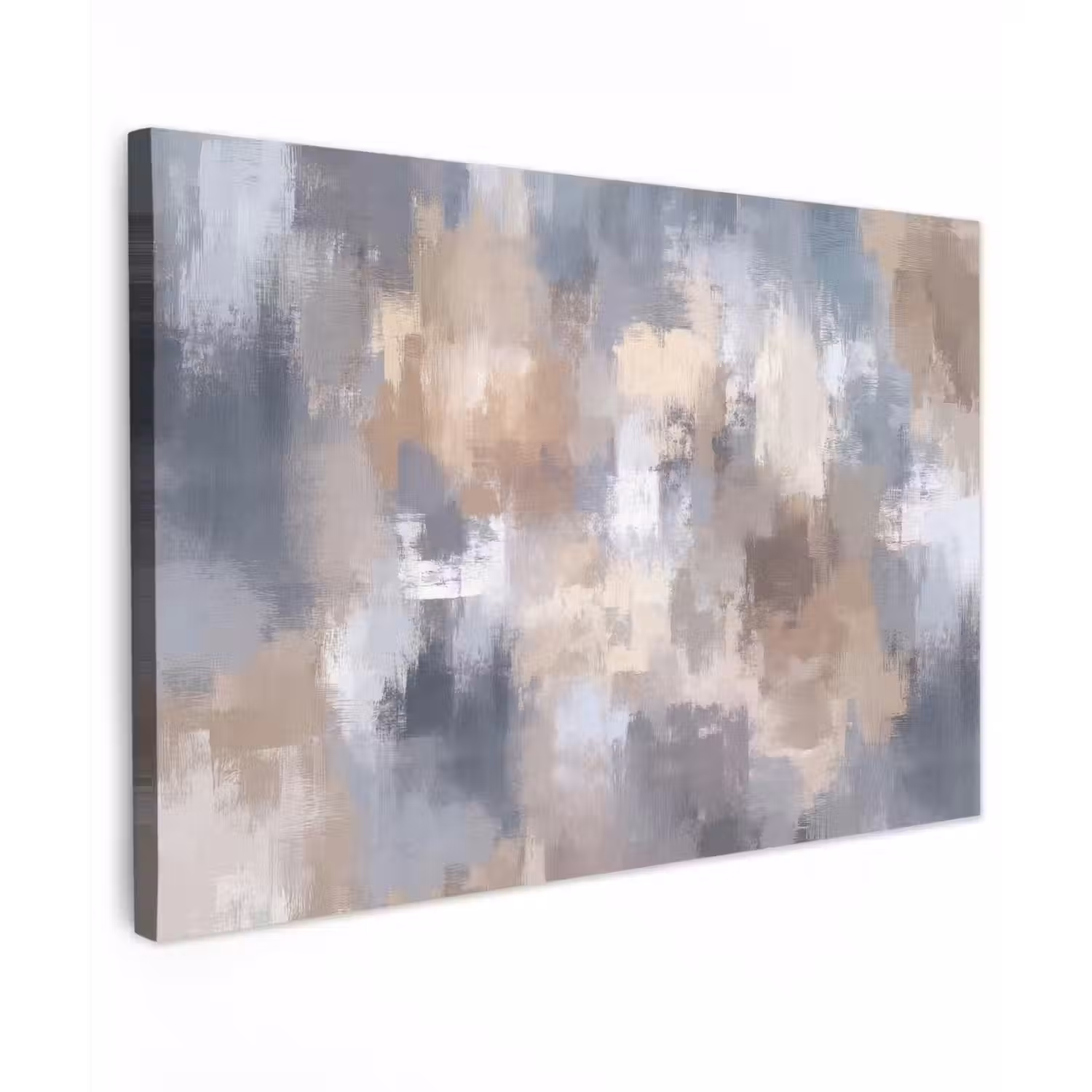 Penseelstreken - Schilderij - Beige canvas 2cm klein -z3d