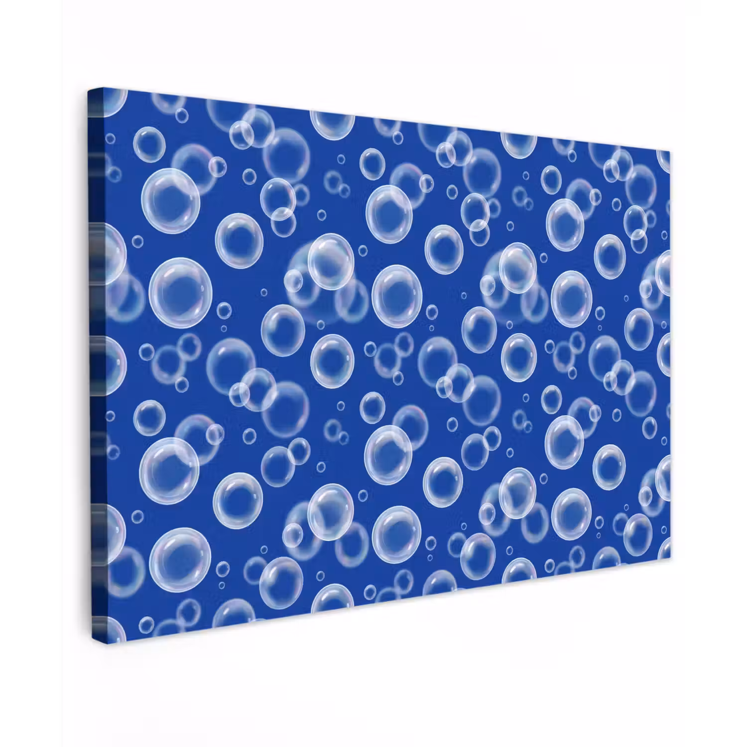 Bubbels - Patroon - Blauw canvas 2cm klein -z3d