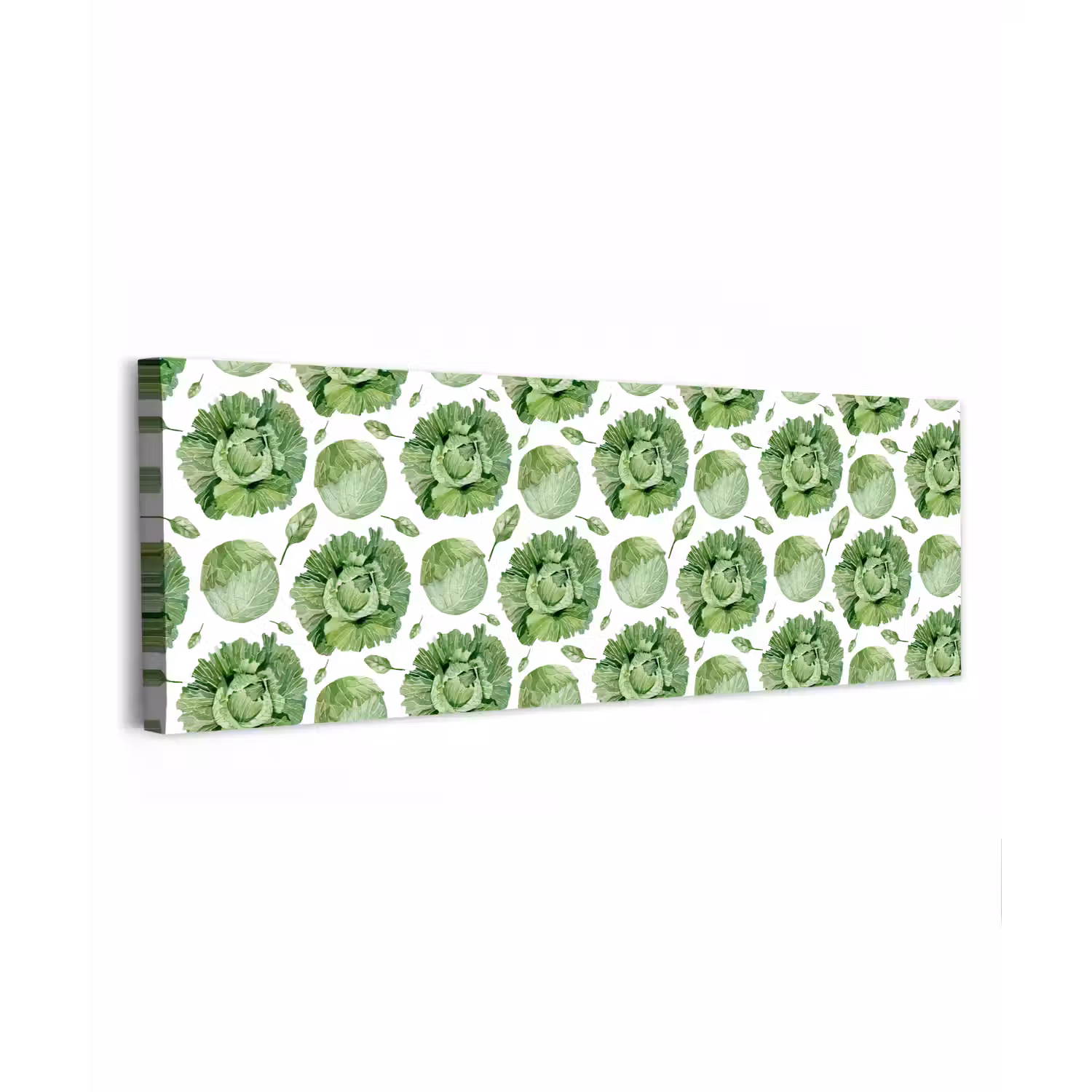 Kool - Bladgroen - Wit - Patroon canvas 2cm klein 828 -z3d