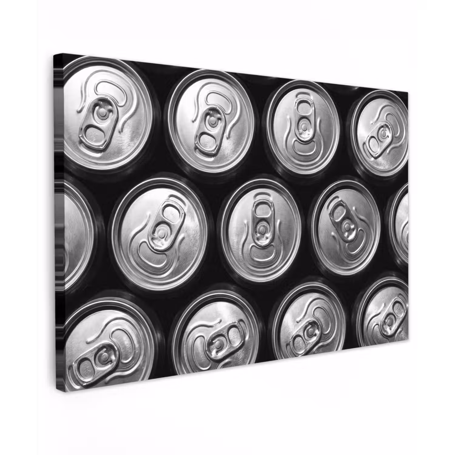 Blikjes - Aluminium - Patroon - Industrieel - Zilver canvas 2cm klein -z3d