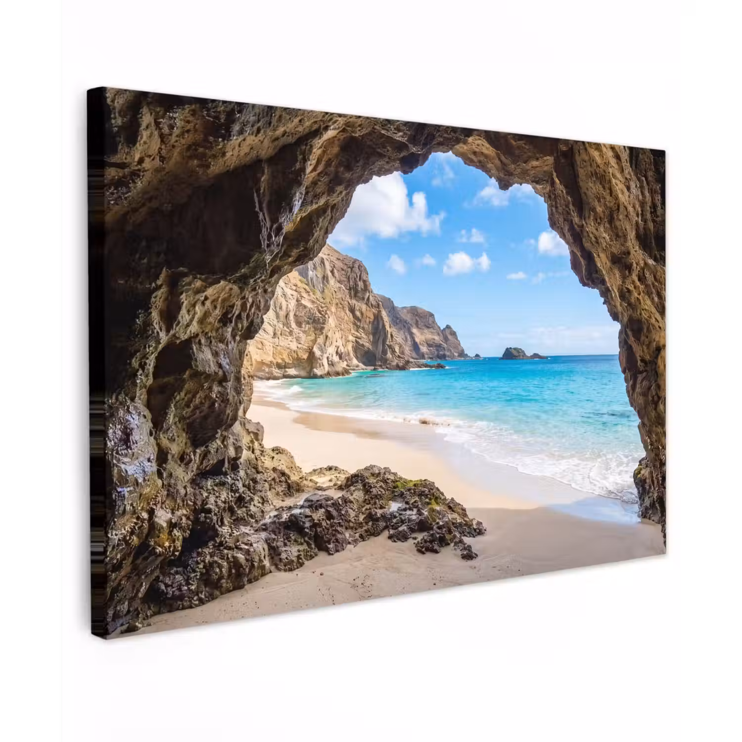 Grot - Strand - Zee - Blauw canvas 2cm klein -z3d