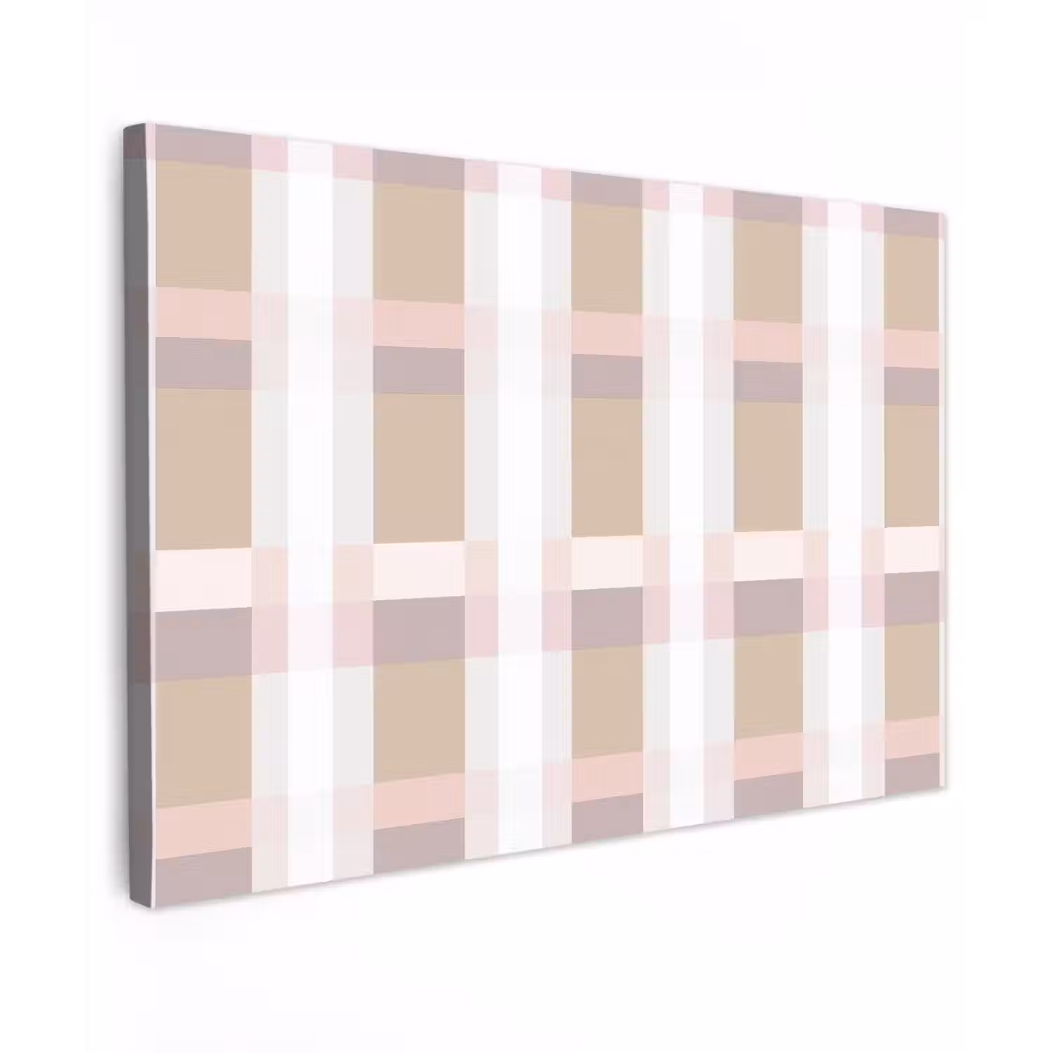 Ruitpatroon - Aardetinten - Minimalistisch canvas 2cm klein 34 -z3d