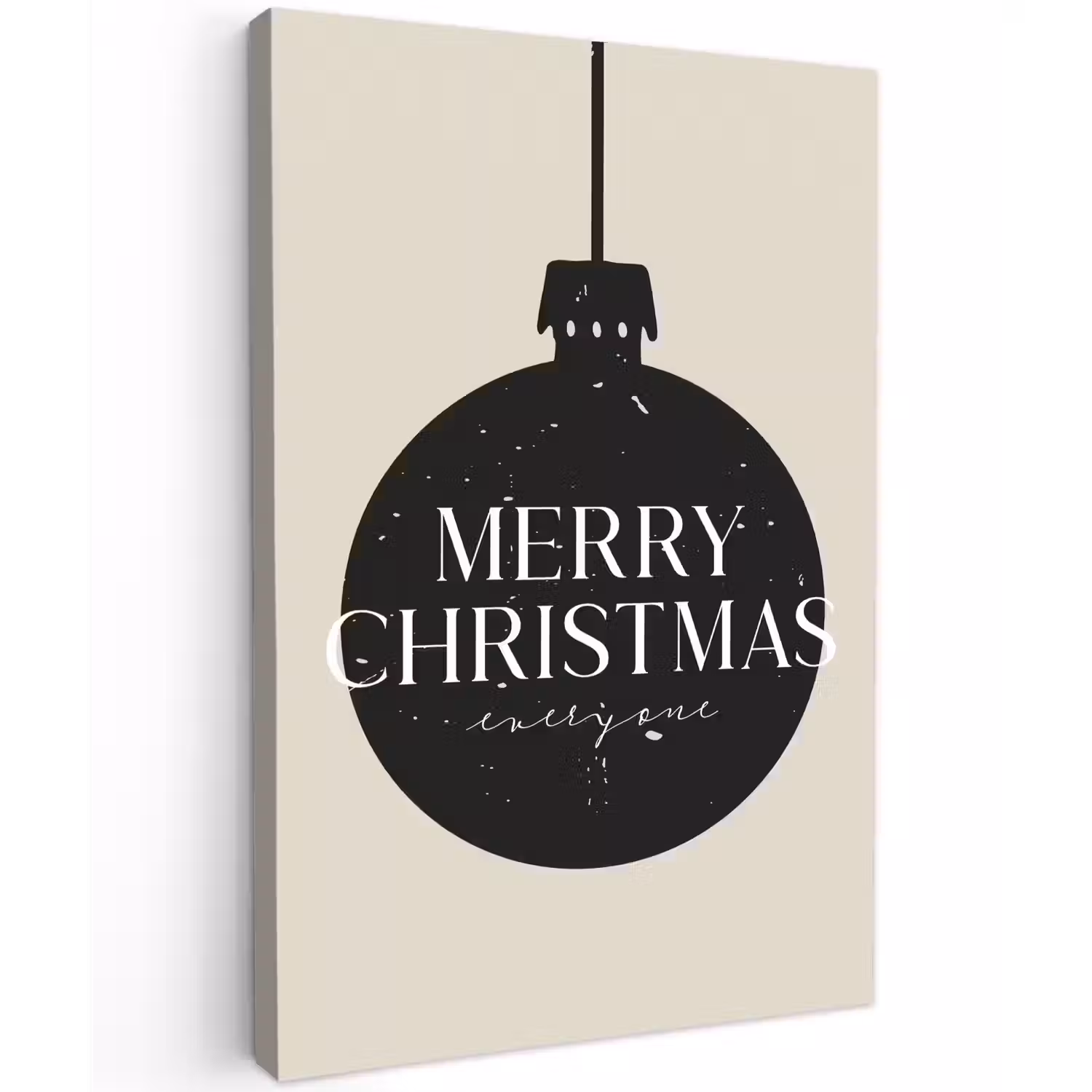 Kerstballen - Japandi - Christmas - Zwarte kerstballen canvas 2cm klein -z3d